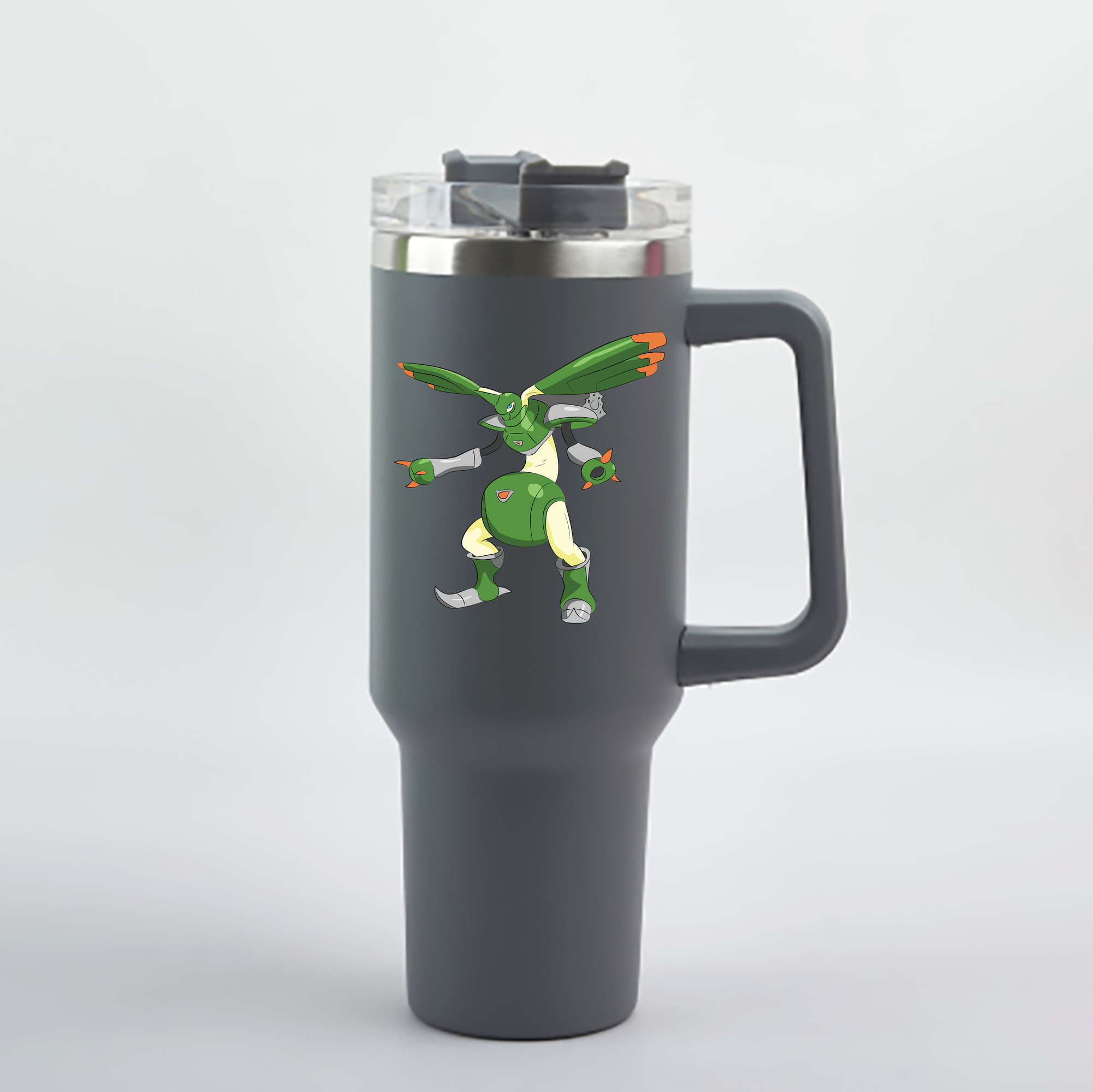 （画像用） Digimon デジタルモンスター/デジモン 1200mL車用タンブラー - クリスタルステッカー（プラスチックストロー付き）