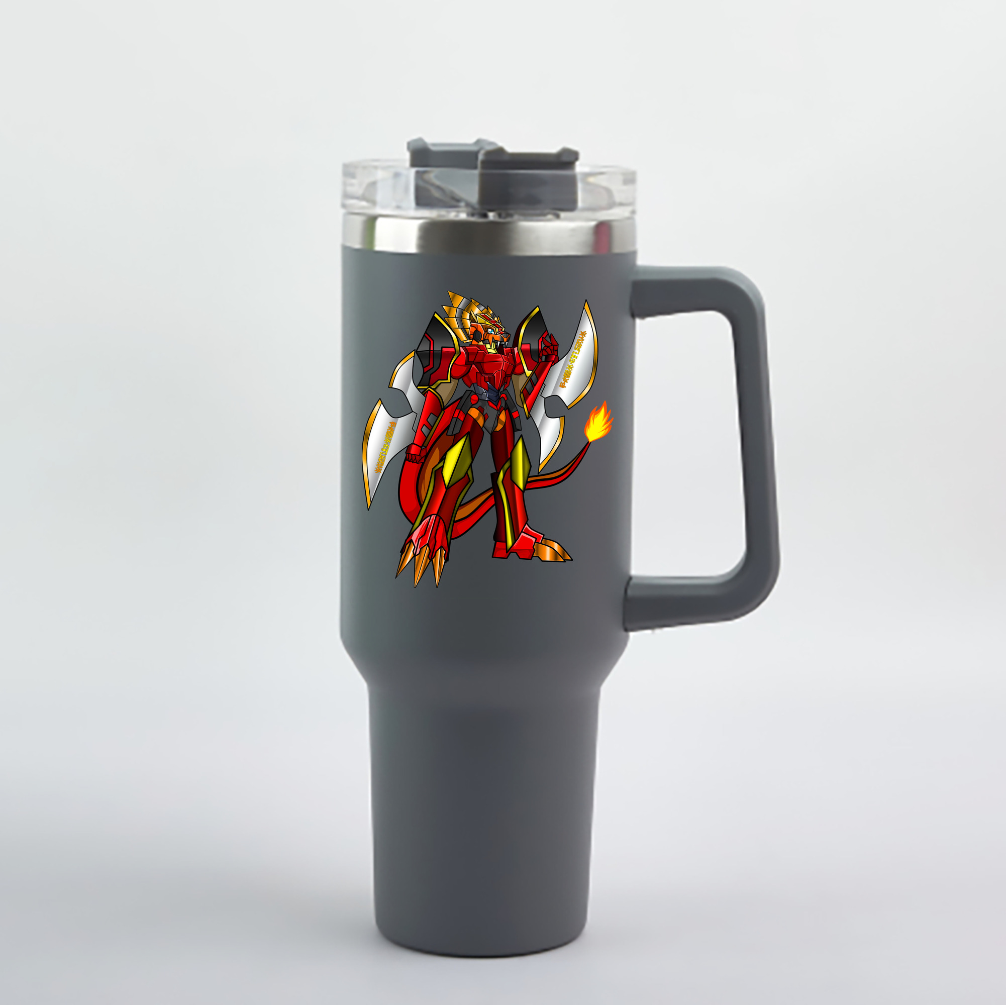 （画像用） Digimon デジタルモンスター/デジモン 1200mL車用タンブラー - クリスタルステッカー（プラスチックストロー付き）