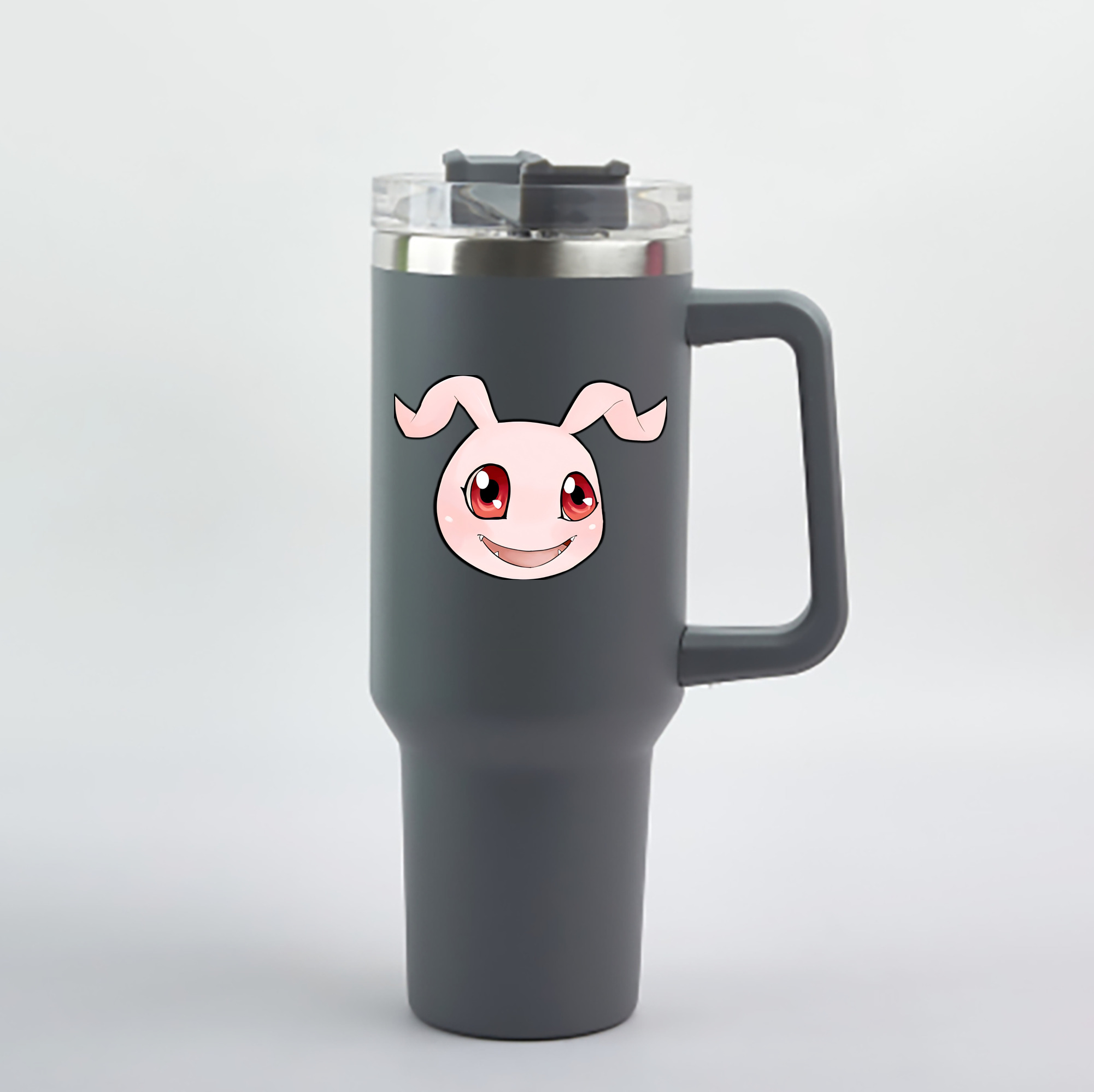 （画像用） Digimon デジタルモンスター/デジモン 1200mL車用タンブラー - クリスタルステッカー（プラスチックストロー付き）
