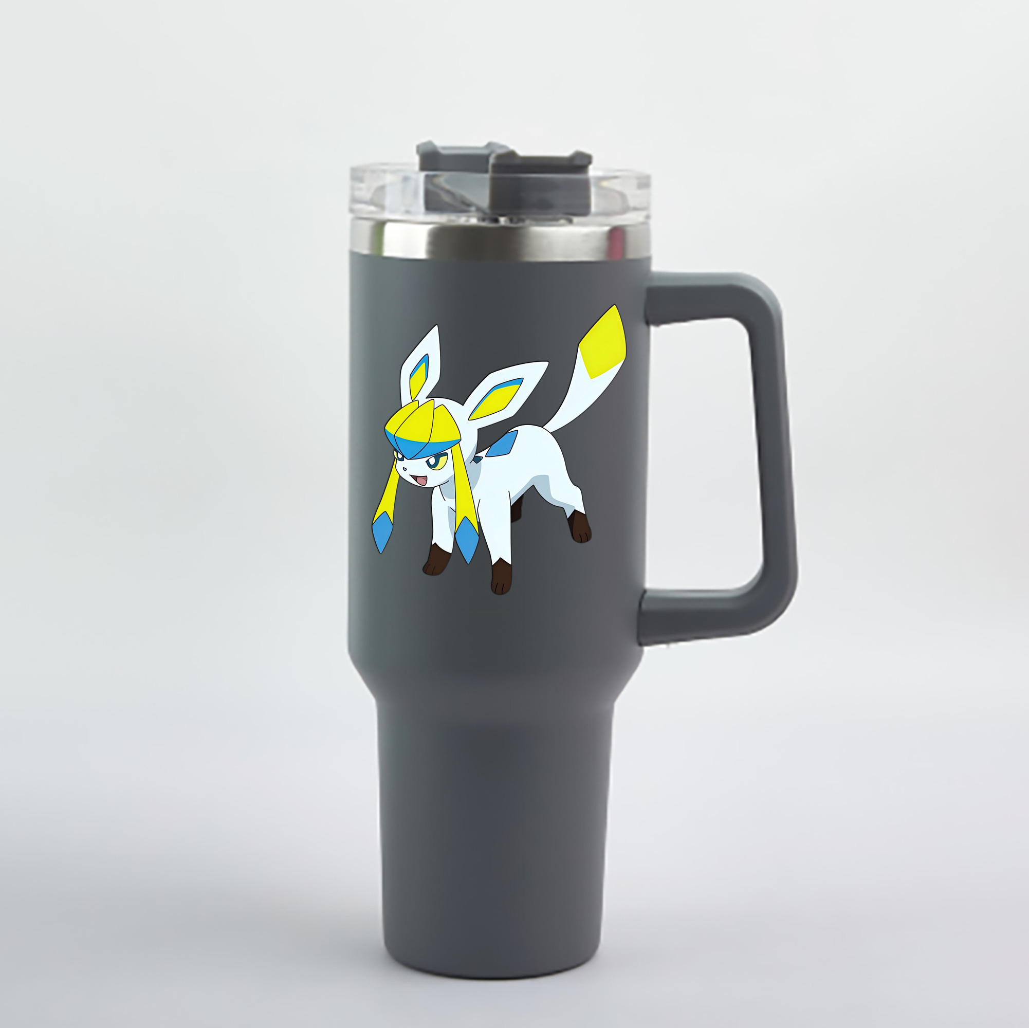 （画像用） Digimon デジタルモンスター/デジモン 1200mL車用タンブラー - クリスタルステッカー（プラスチックストロー付き）