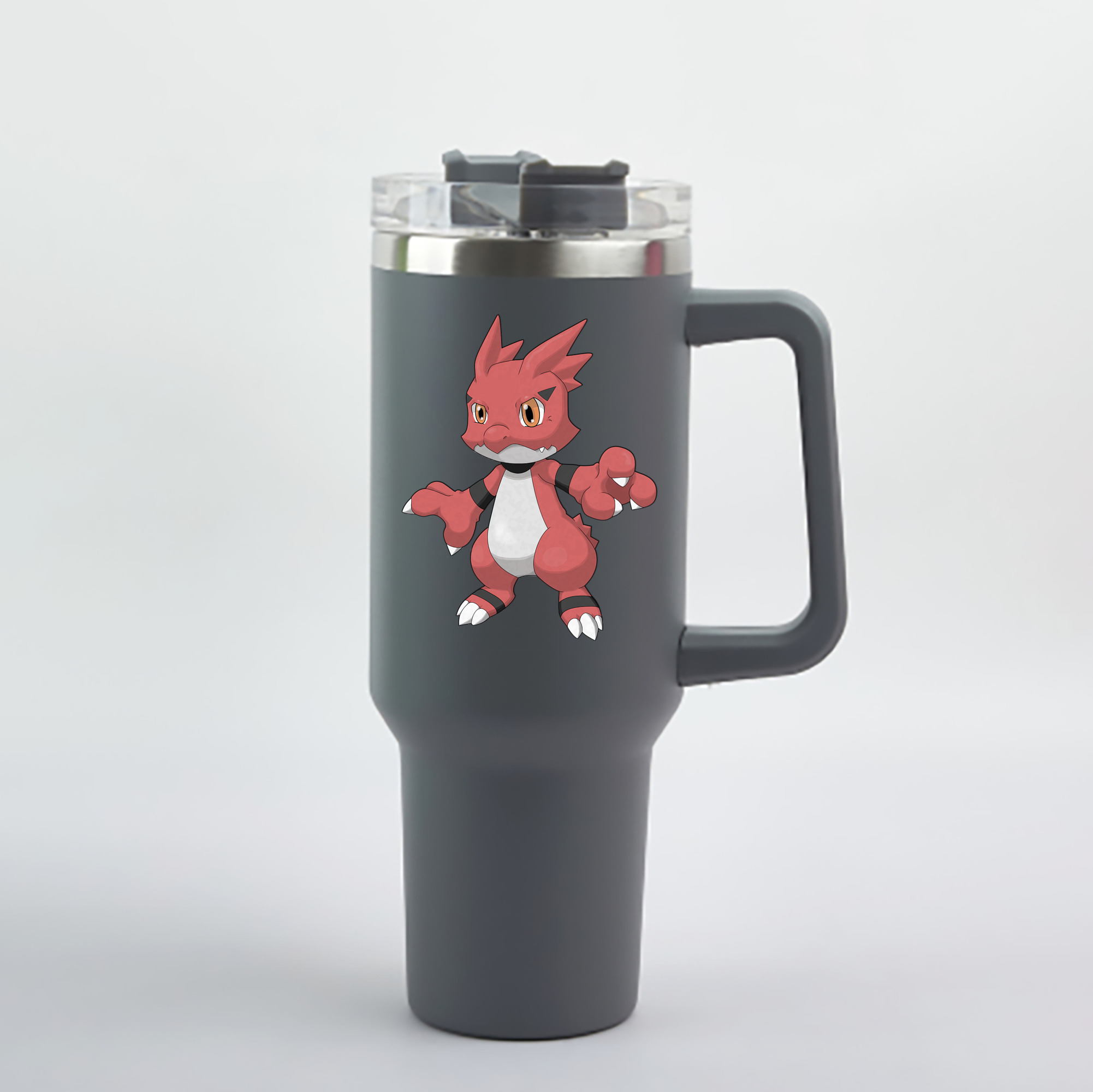 （画像用） Digimon デジタルモンスター/デジモン 1200mL車用タンブラー - クリスタルステッカー（プラスチックストロー付き）