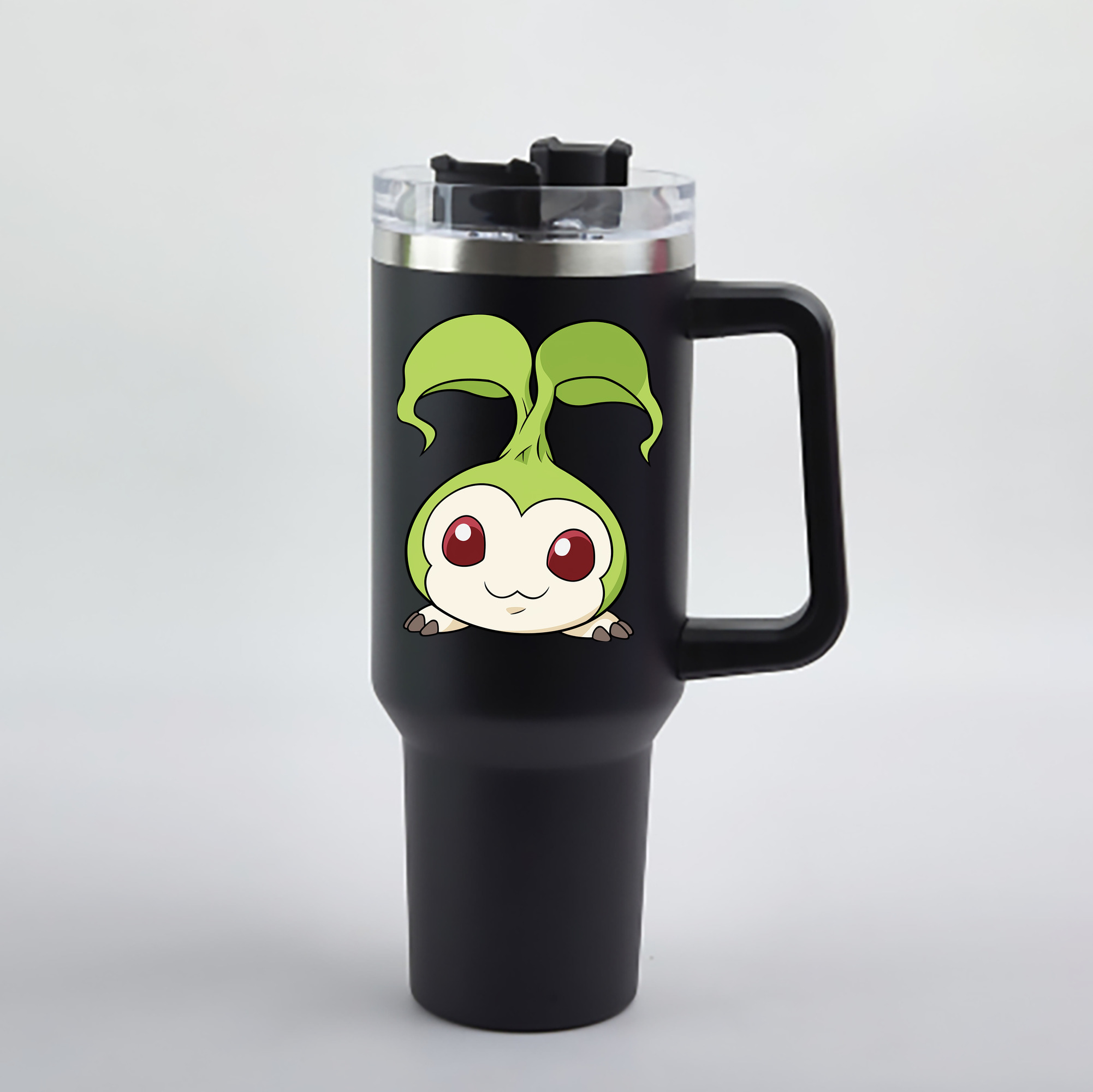 （画像用） Digimon デジタルモンスター/デジモン 1200mL車用タンブラー - クリスタルステッカー（プラスチックストロー付き）