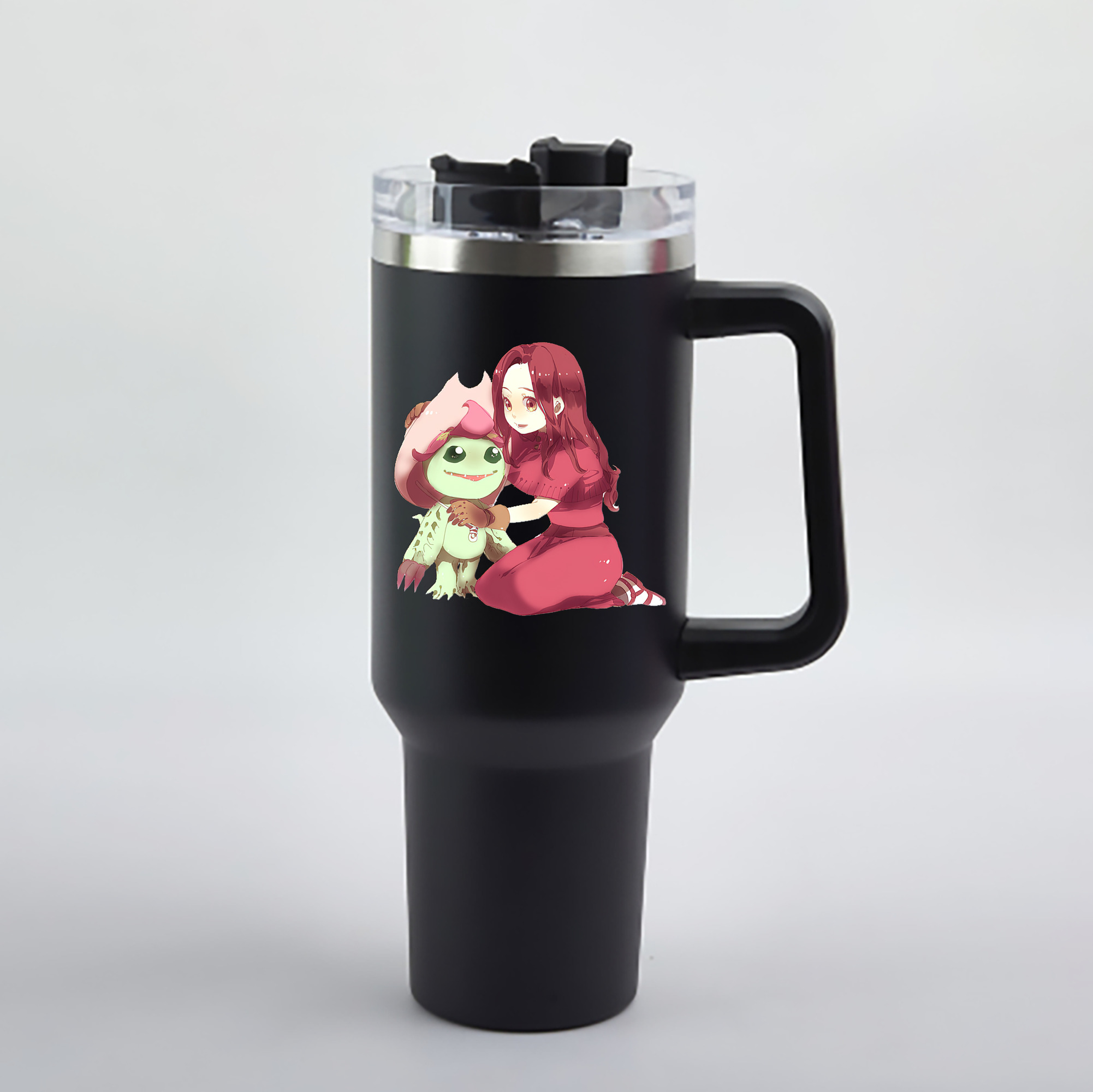 （画像用） Digimon デジタルモンスター/デジモン 1200mL車用タンブラー - クリスタルステッカー（プラスチックストロー付き）