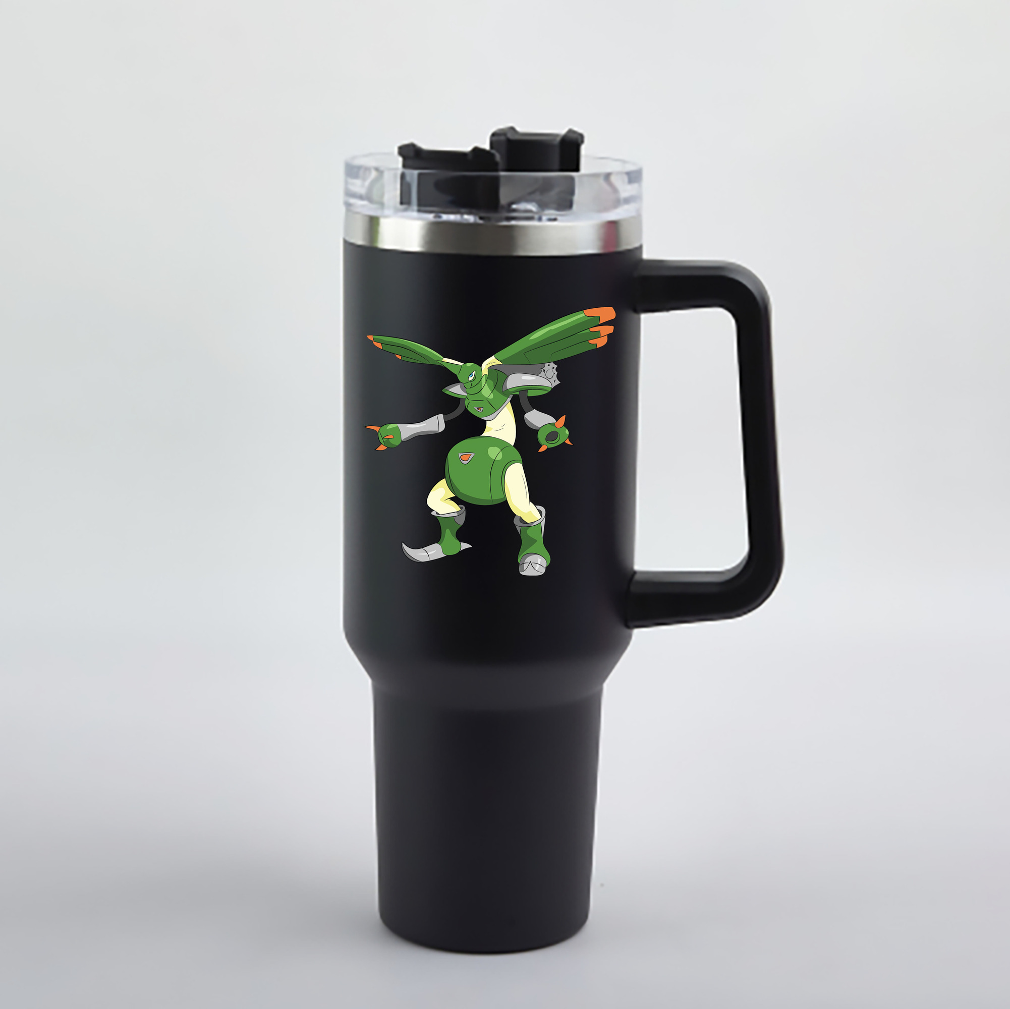 （画像用） Digimon デジタルモンスター/デジモン 1200mL車用タンブラー - クリスタルステッカー（プラスチックストロー付き）