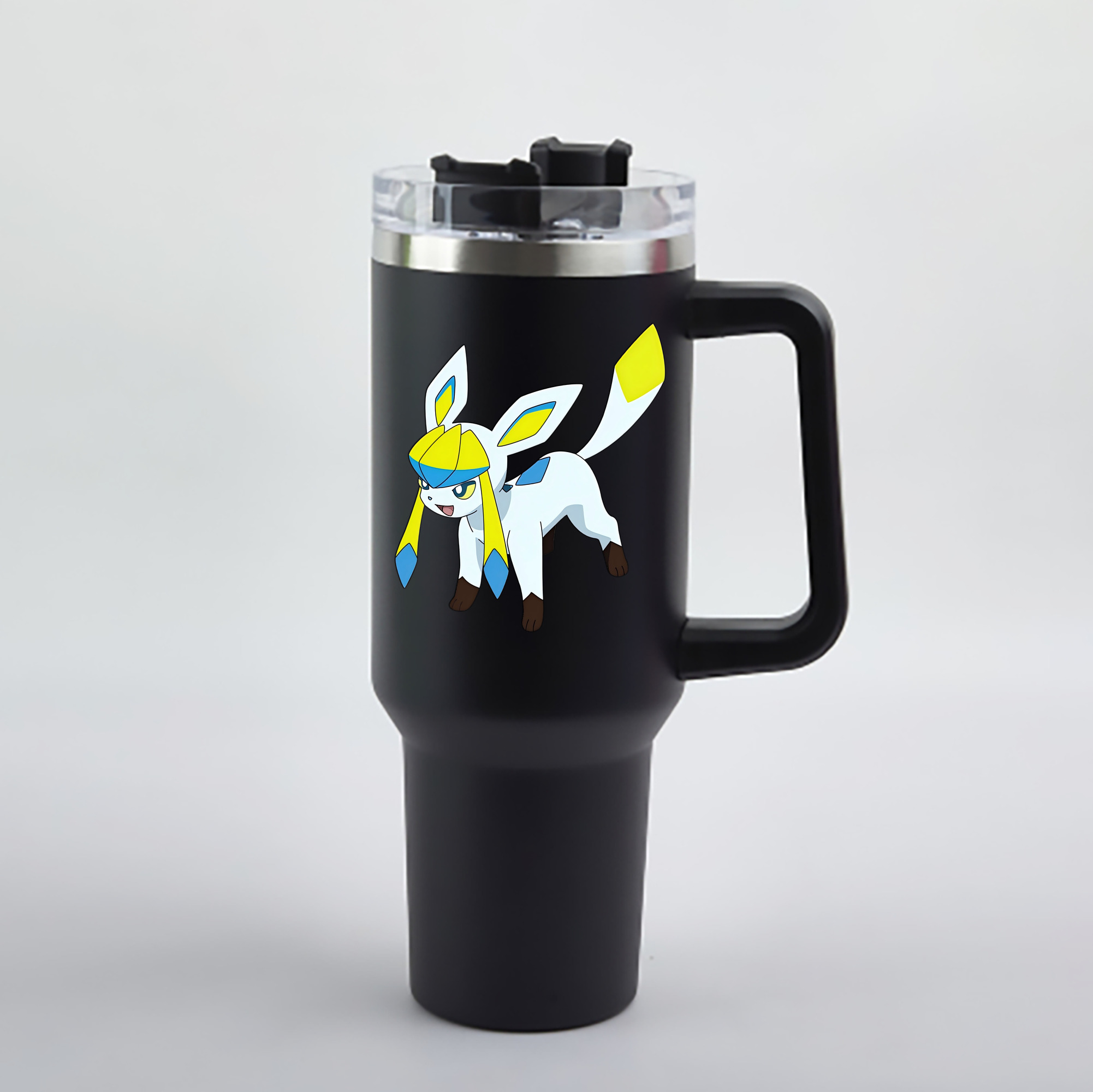 （画像用） Digimon デジタルモンスター/デジモン 1200mL車用タンブラー - クリスタルステッカー（プラスチックストロー付き）