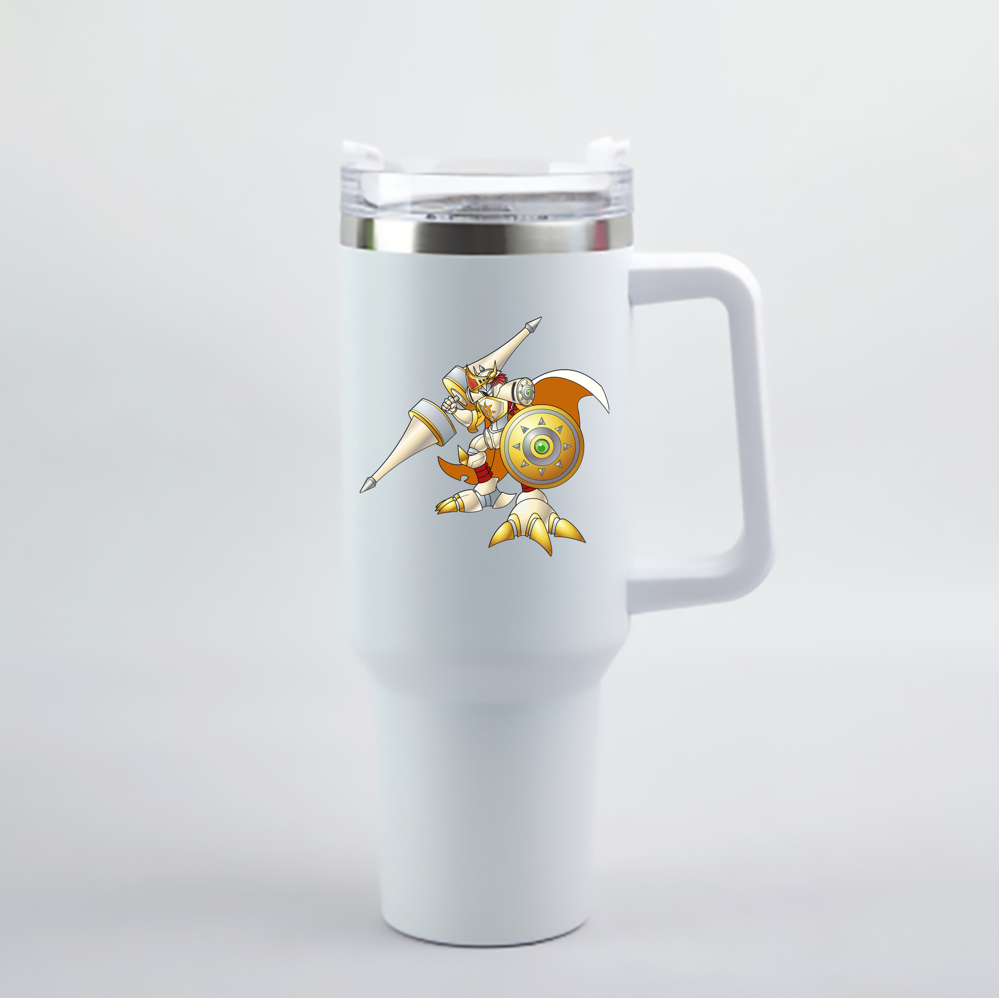 （画像用） Digimon デジタルモンスター/デジモン 1200mL車用タンブラー - クリスタルステッカー（プラスチックストロー付き）