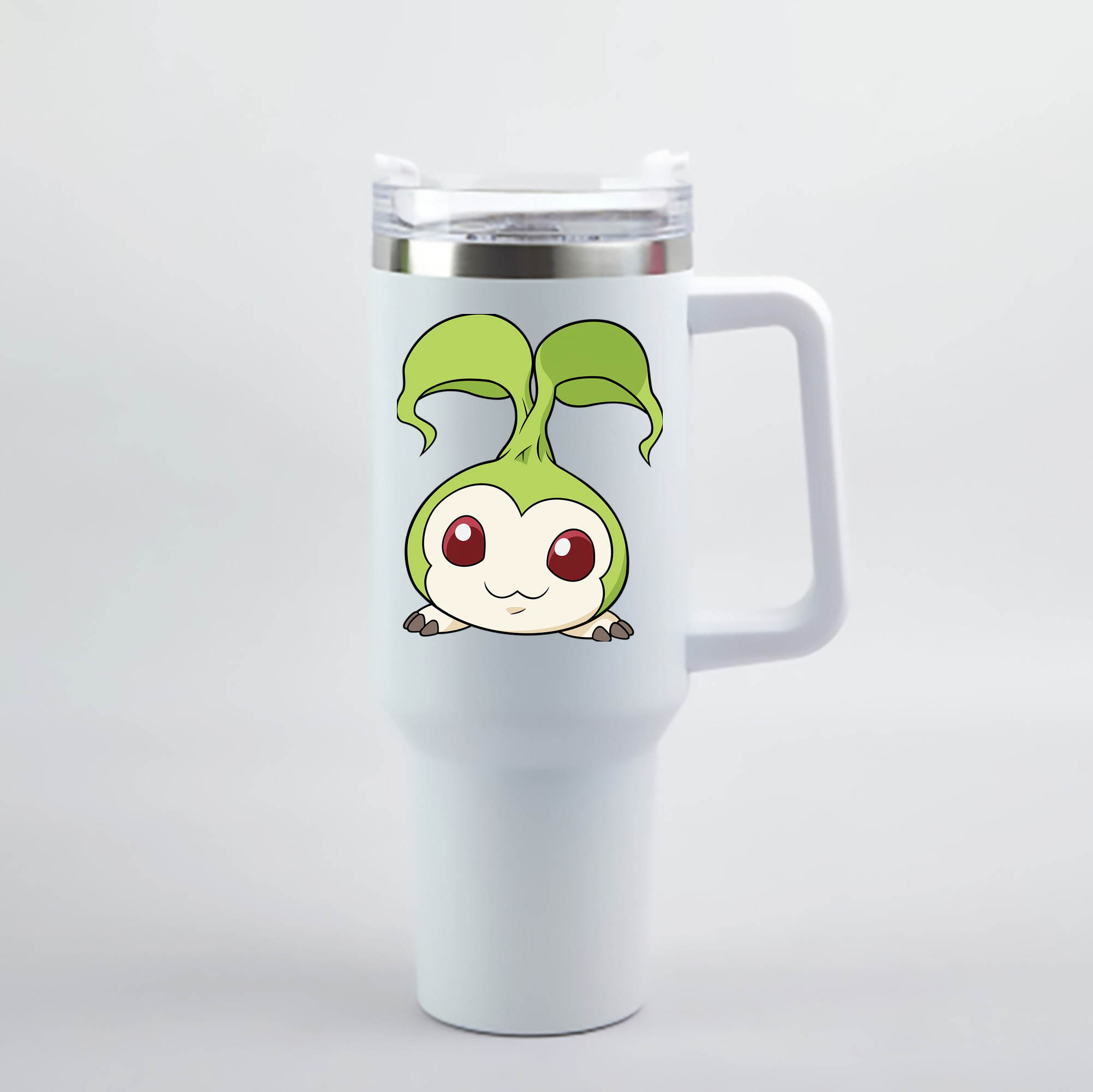 （画像用） Digimon デジタルモンスター/デジモン 1200mL車用タンブラー - クリスタルステッカー（プラスチックストロー付き）