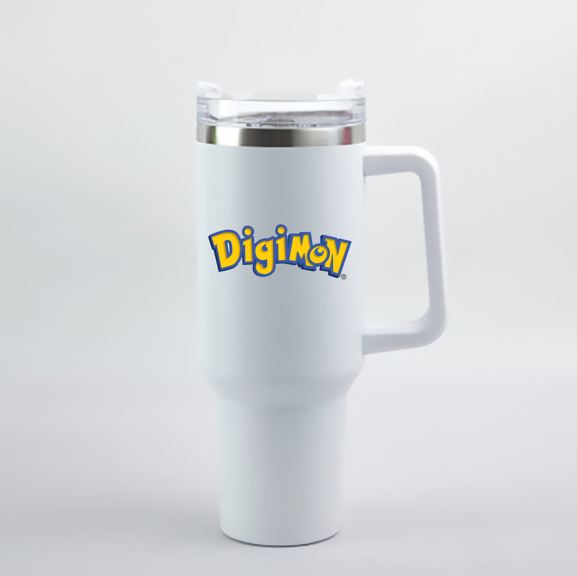 （画像用） Digimon デジタルモンスター/デジモン 1200mL車用タンブラー - クリスタルステッカー（プラスチックストロー付き）
