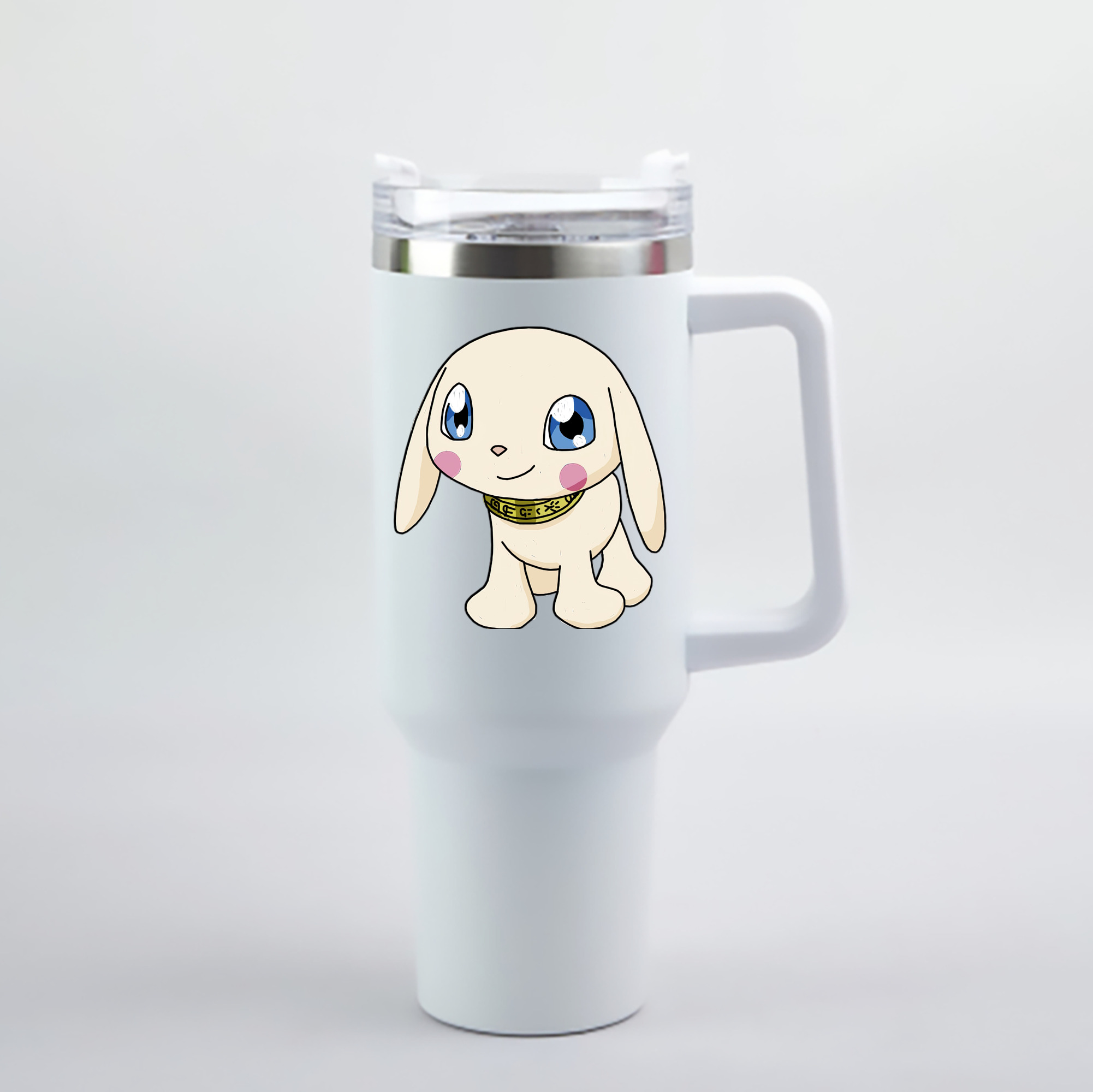 （画像用） Digimon デジタルモンスター/デジモン 1200mL車用タンブラー - クリスタルステッカー（プラスチックストロー付き）