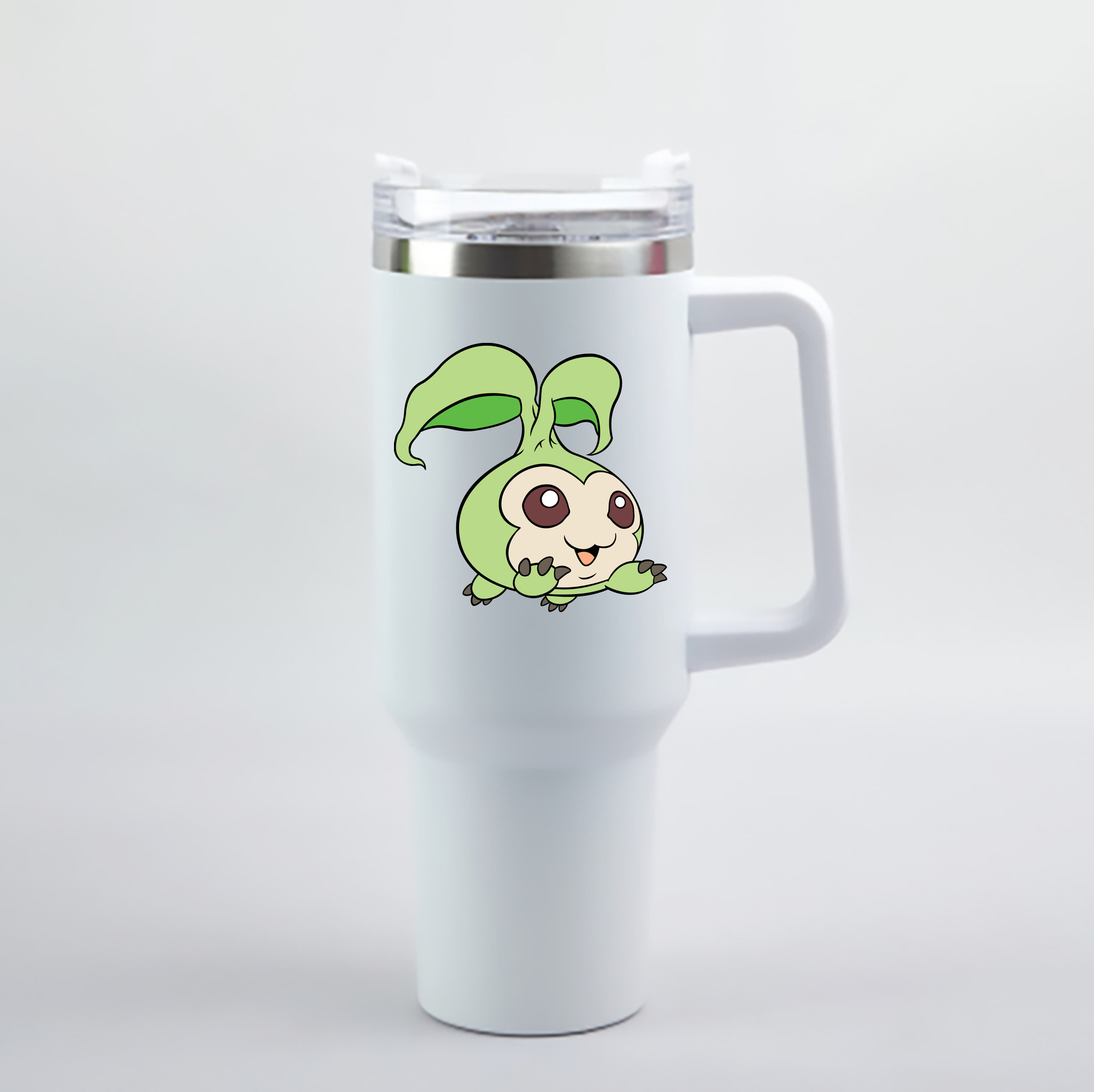 （画像用） Digimon デジタルモンスター/デジモン 1200mL車用タンブラー - クリスタルステッカー（プラスチックストロー付き）