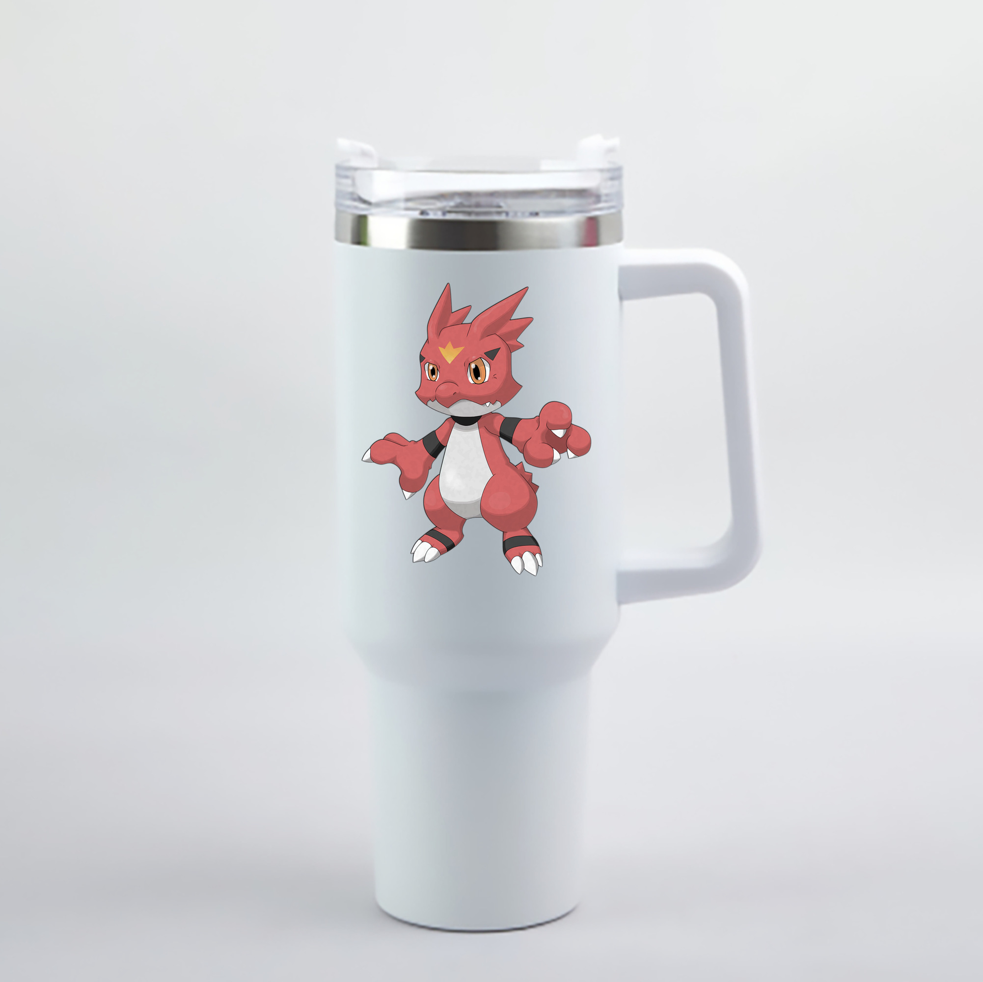 （画像用） Digimon デジタルモンスター/デジモン 1200mL車用タンブラー - クリスタルステッカー（プラスチックストロー付き）