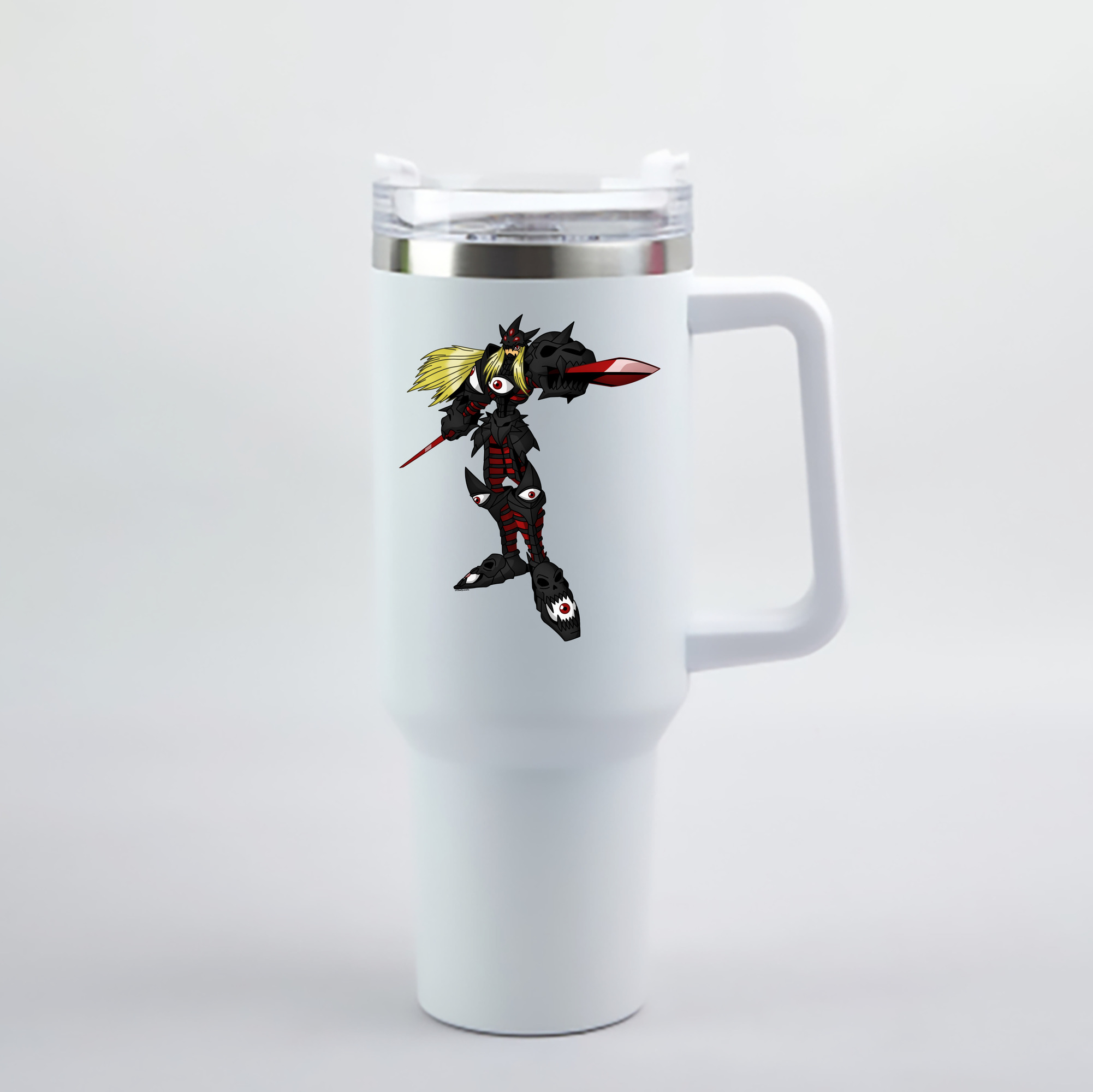 （画像用） Digimon デジタルモンスター/デジモン 1200mL車用タンブラー - クリスタルステッカー（プラスチックストロー付き）