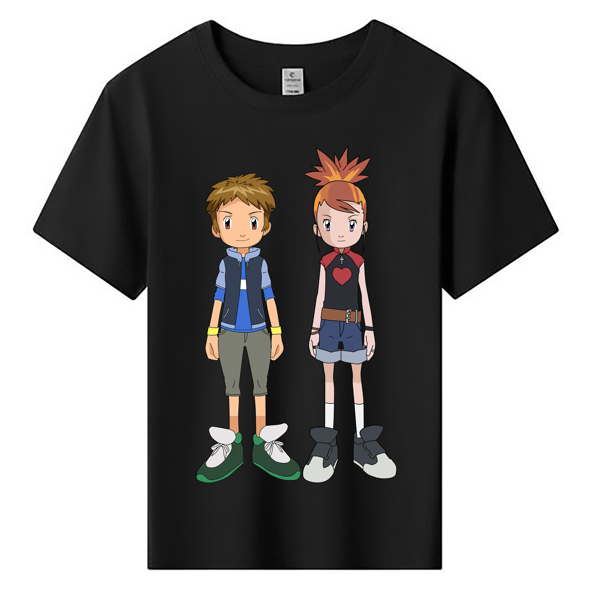 （画像用） Digimon デジタルモンスター/デジモン 綿100％キッズTシャツ（フロントプリント）