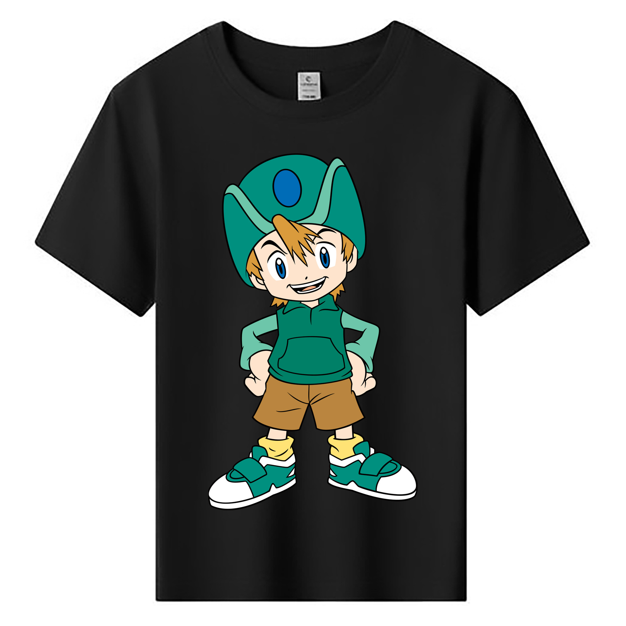 （画像用） Digimon デジタルモンスター/デジモン 綿100％キッズTシャツ（フロントプリント）