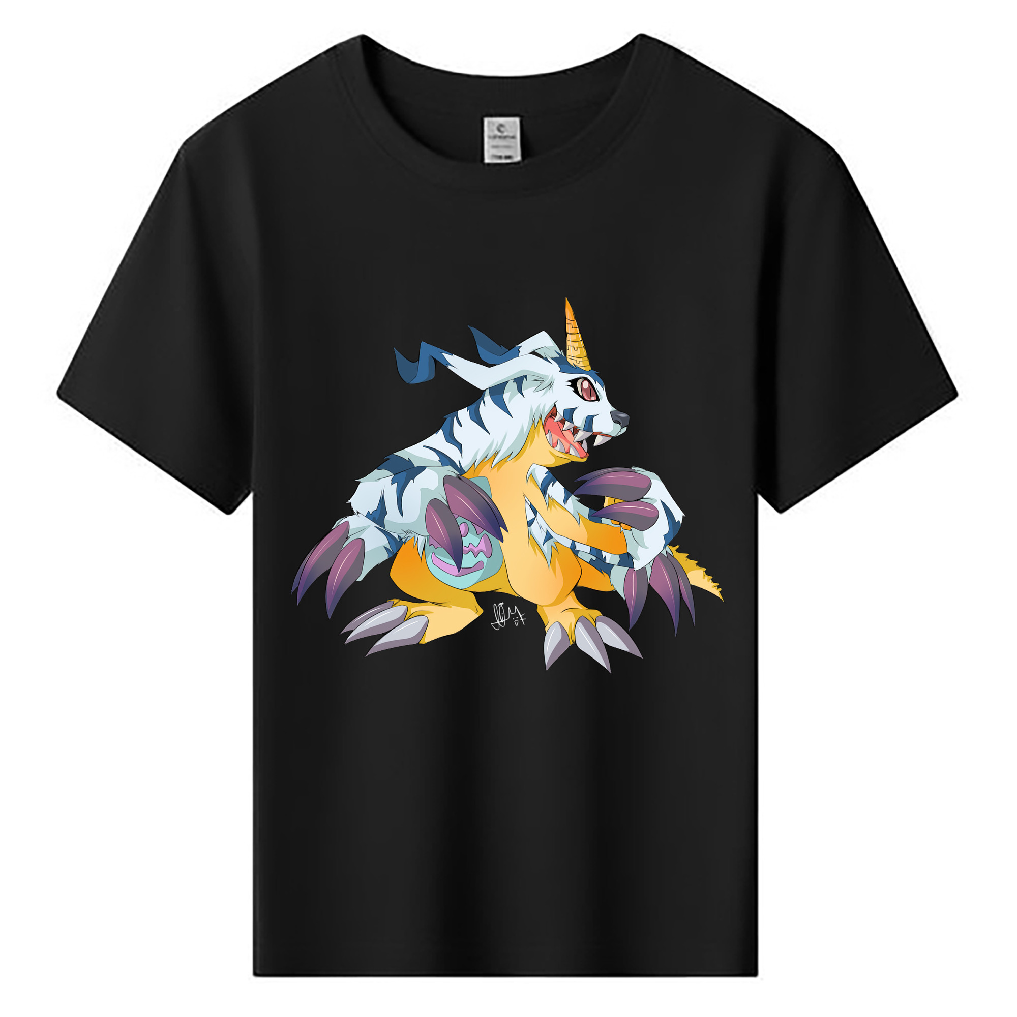（画像用） Digimon デジタルモンスター/デジモン 綿100％キッズTシャツ（フロントプリント）