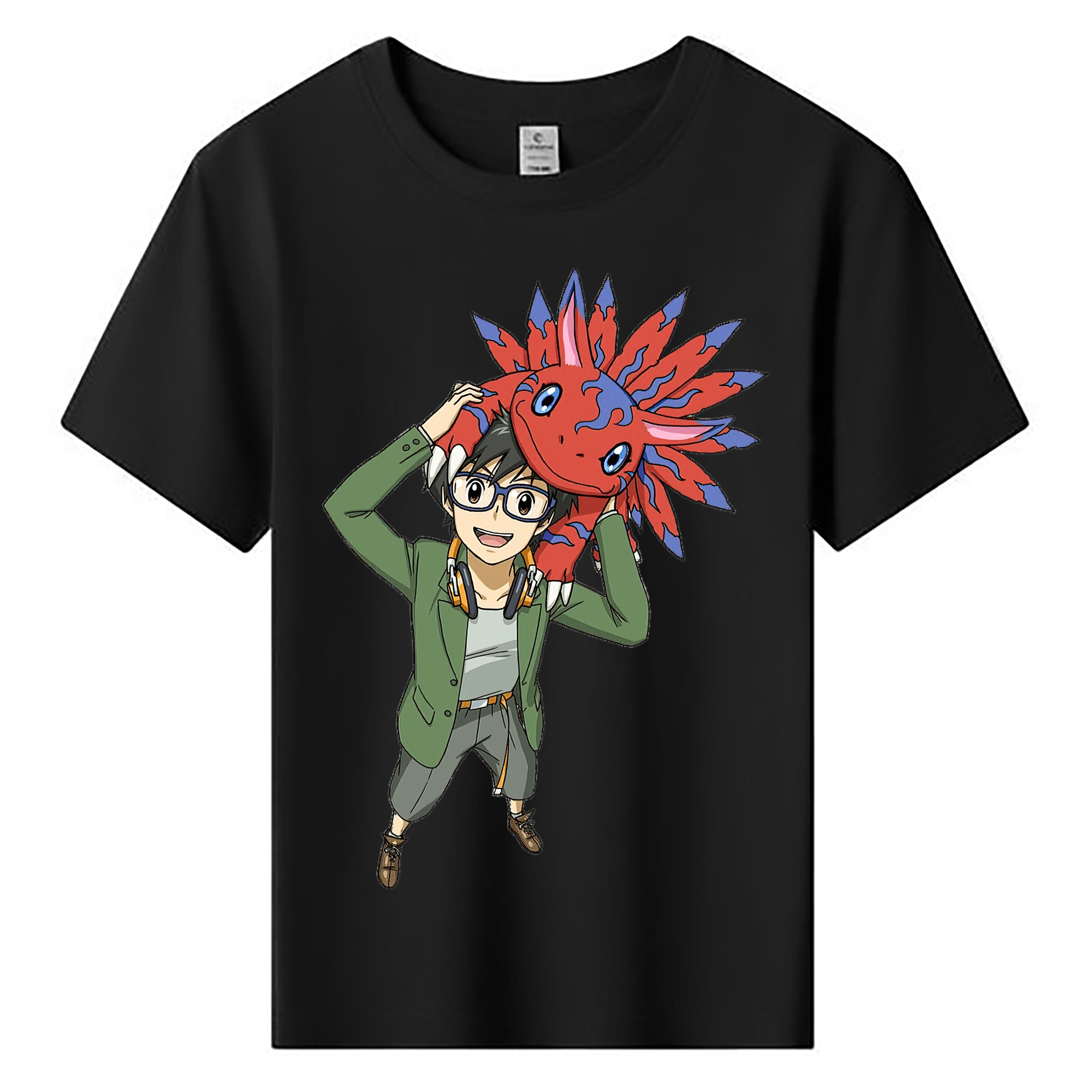 （画像用） Digimon デジタルモンスター/デジモン 綿100％キッズTシャツ（フロントプリント）