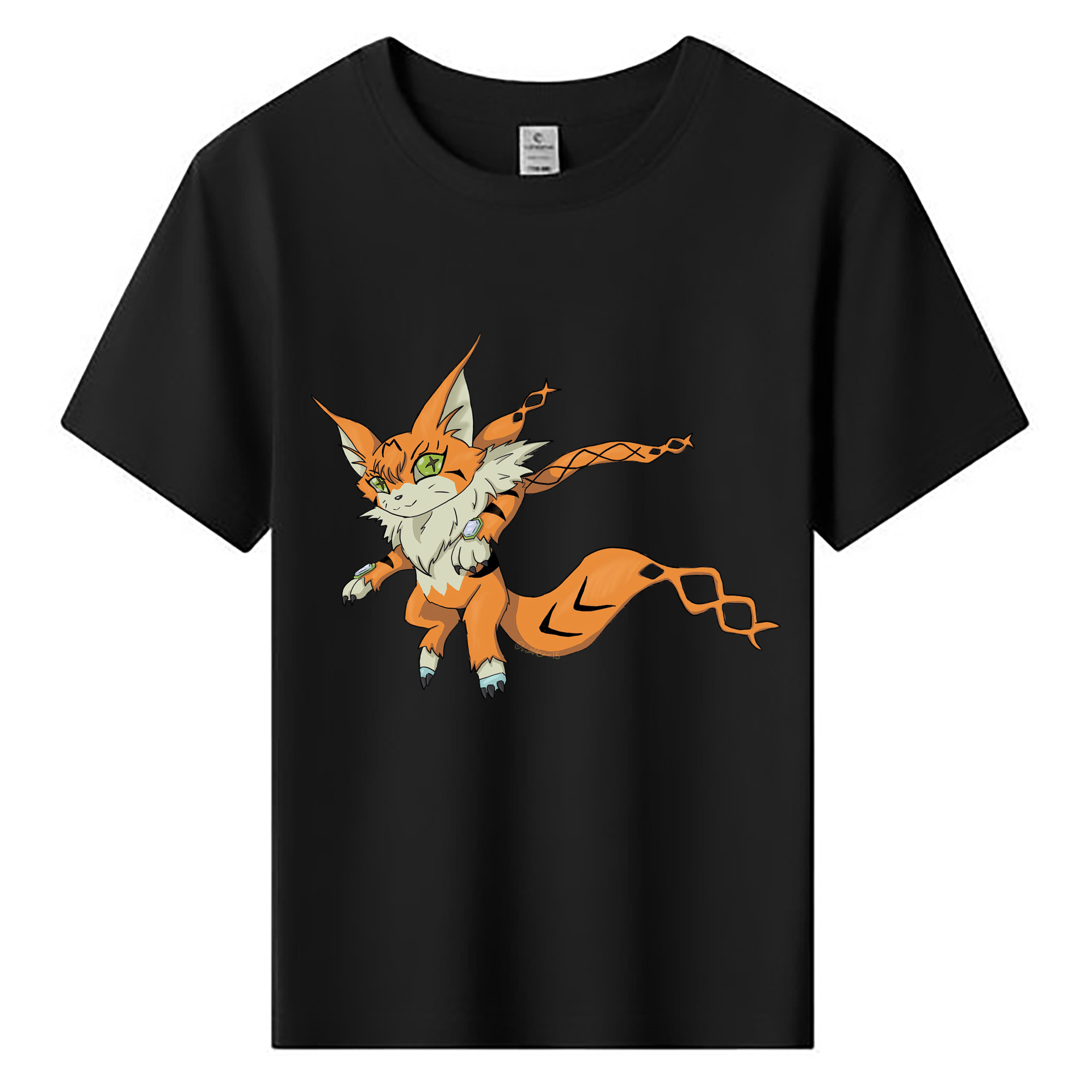 （画像用） Digimon デジタルモンスター/デジモン 綿100％キッズTシャツ（フロントプリント）