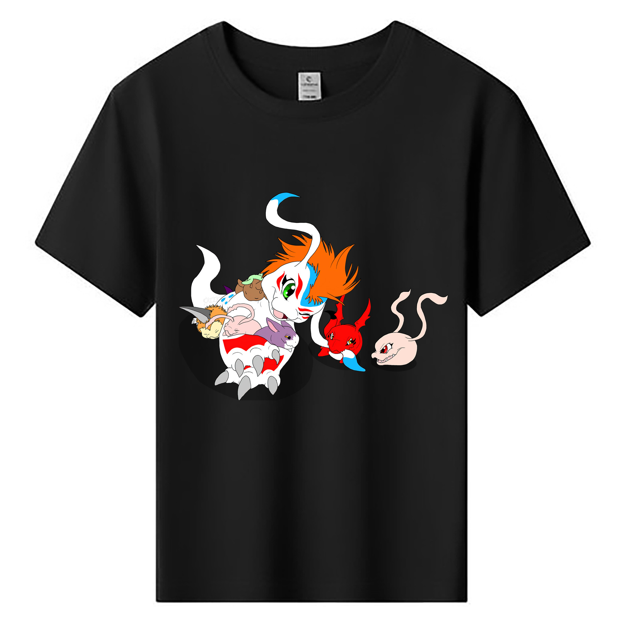 （画像用） Digimon デジタルモンスター/デジモン 綿100％キッズTシャツ（フロントプリント）