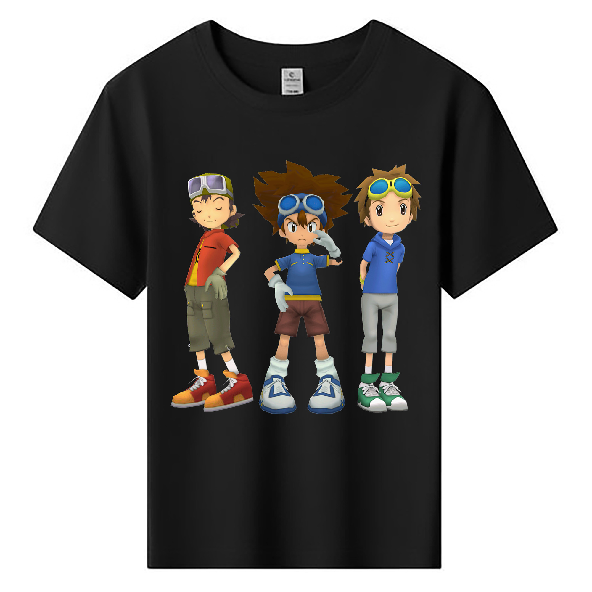 （画像用） Digimon デジタルモンスター/デジモン 綿100％キッズTシャツ（フロントプリント）