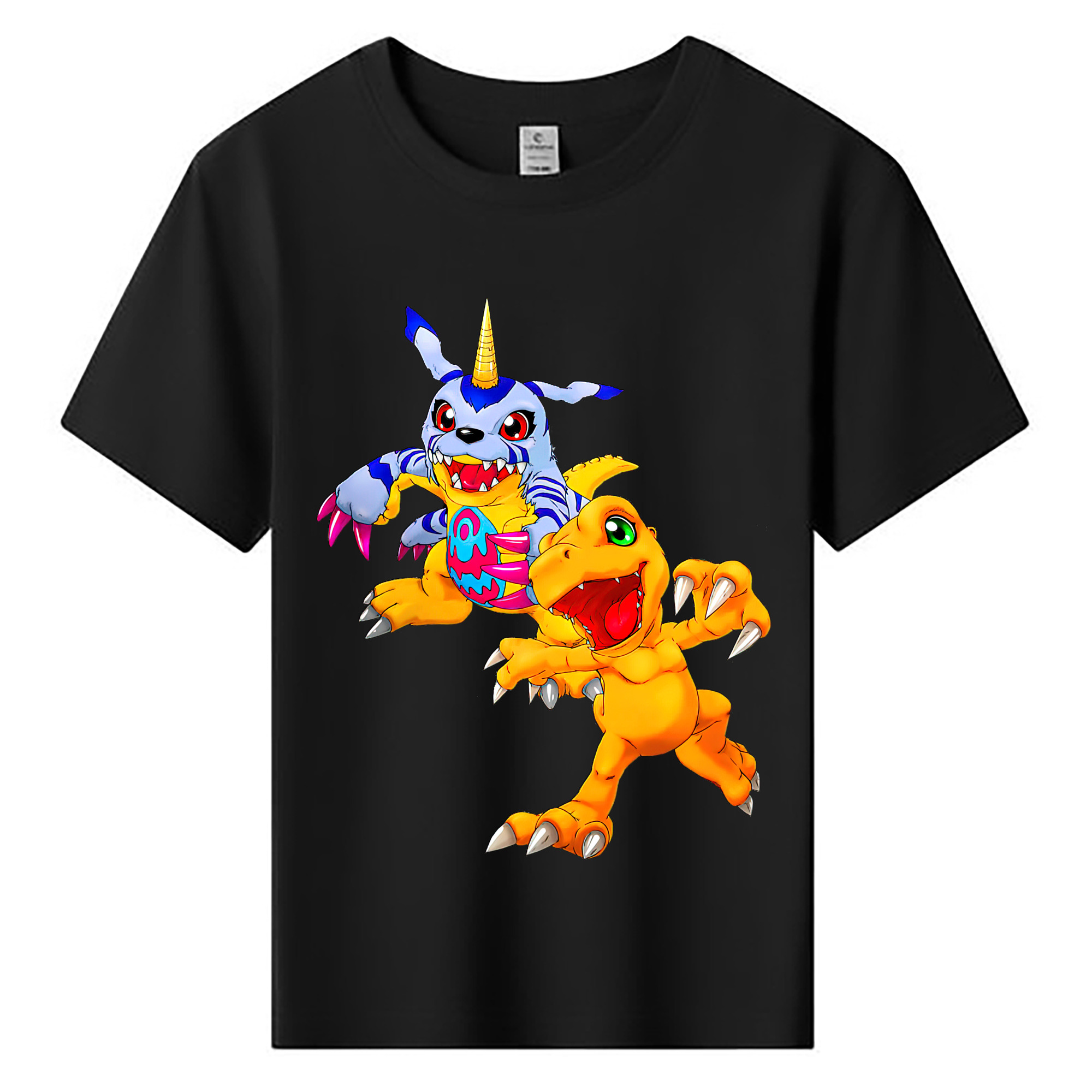 （画像用） Digimon デジタルモンスター/デジモン 綿100％キッズTシャツ（フロントプリント）