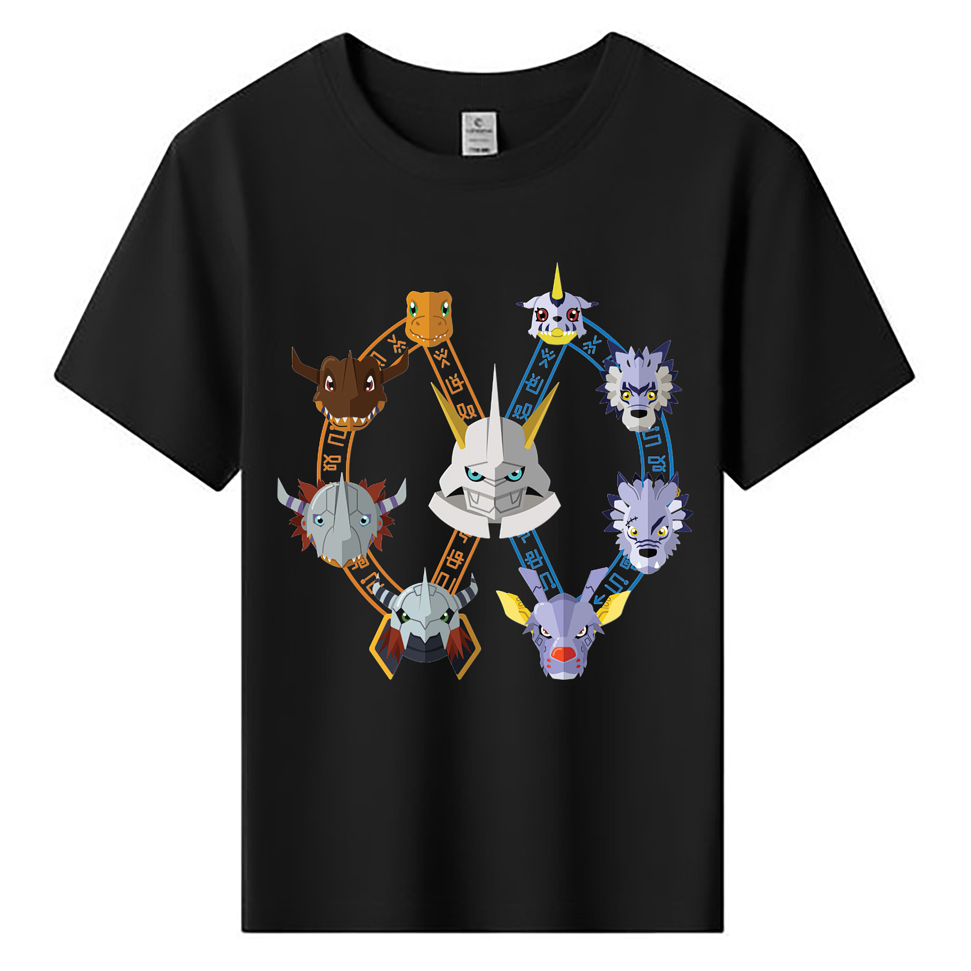 （画像用） Digimon デジタルモンスター/デジモン 綿100％キッズTシャツ（フロントプリント）