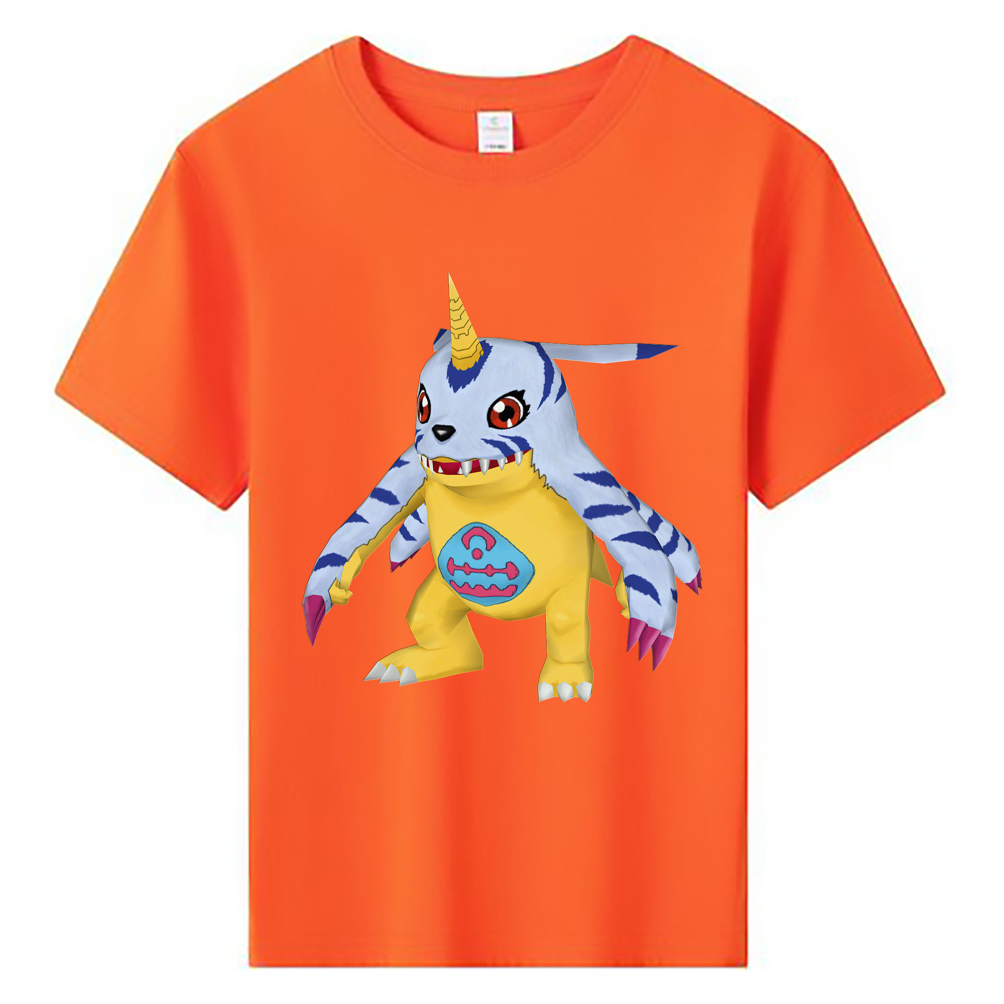 （画像用） Digimon デジタルモンスター/デジモン 綿100％キッズTシャツ（フロントプリント）