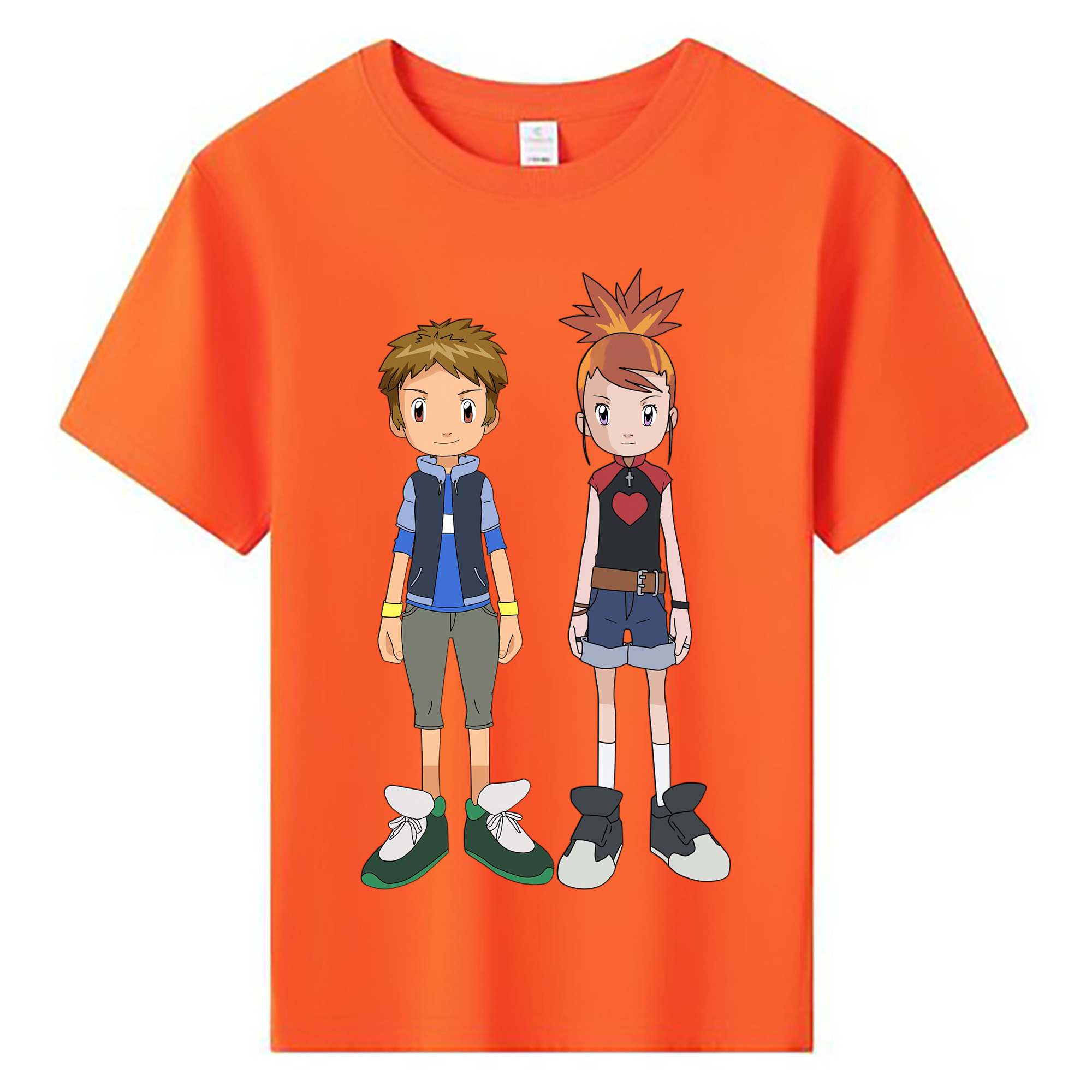 （画像用） Digimon デジタルモンスター/デジモン 綿100％キッズTシャツ（フロントプリント）