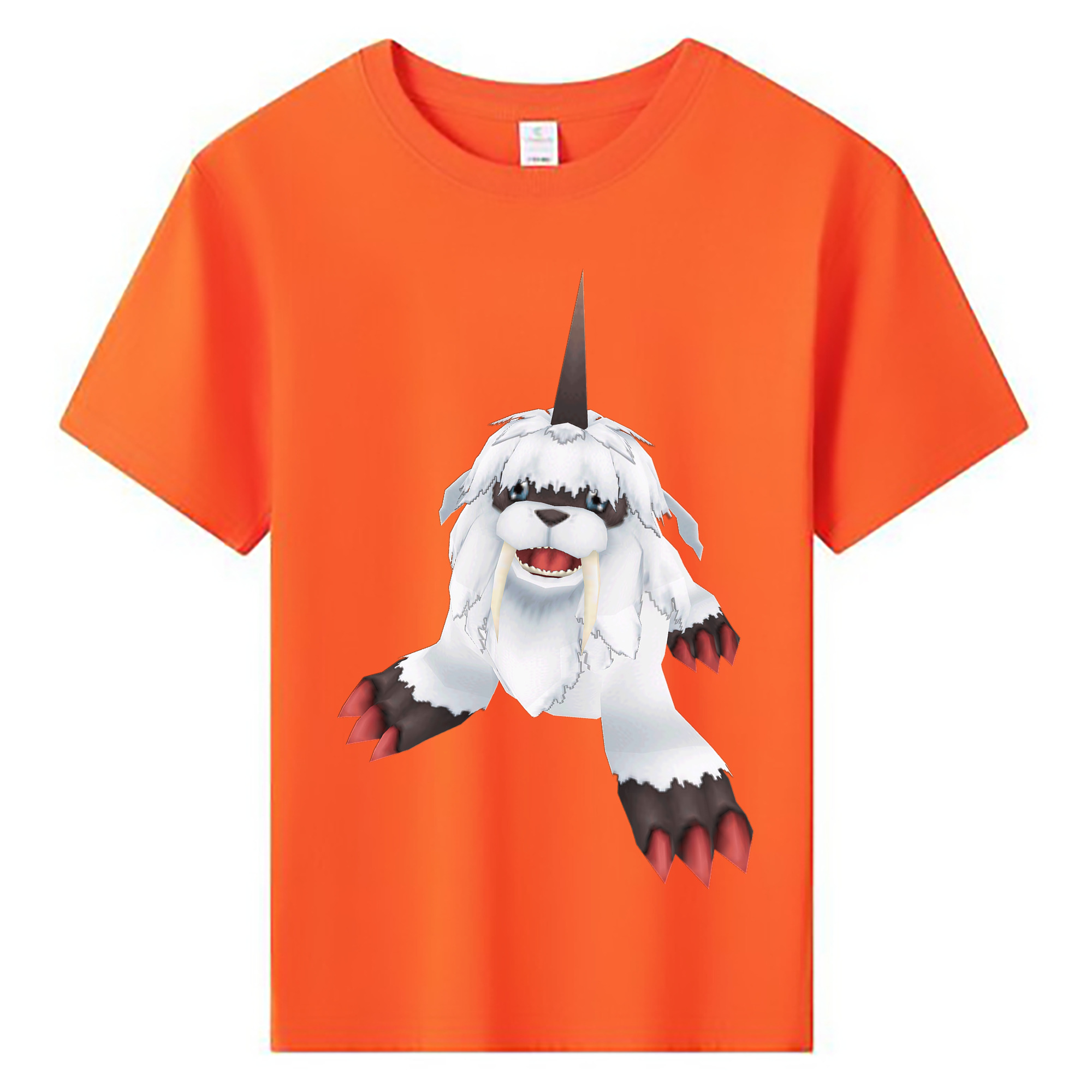 （画像用） Digimon デジタルモンスター/デジモン 綿100％キッズTシャツ（フロントプリント）