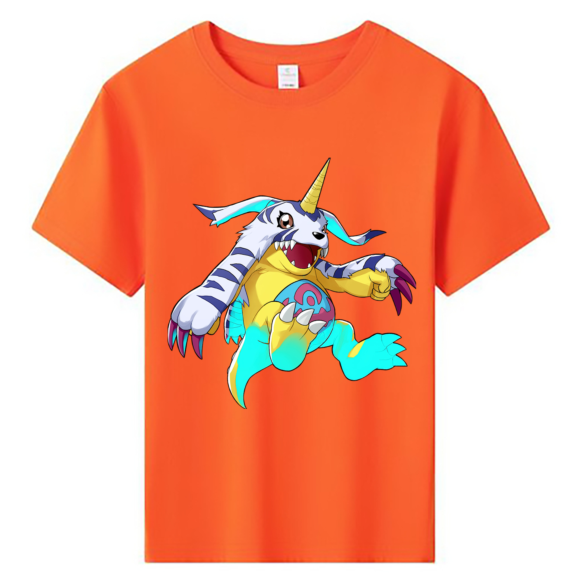 （画像用） Digimon デジタルモンスター/デジモン 綿100％キッズTシャツ（フロントプリント）