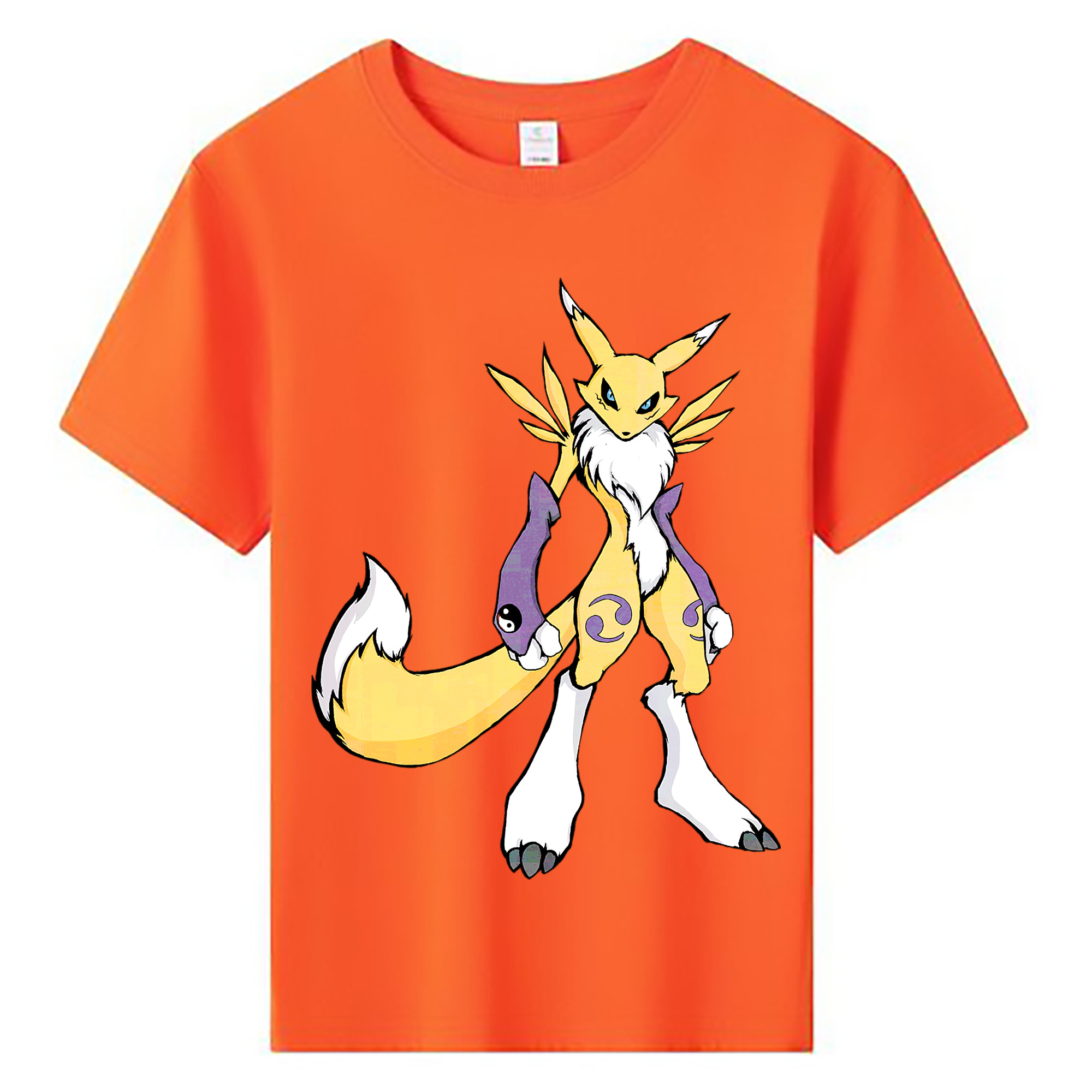 （画像用） Digimon デジタルモンスター/デジモン 綿100％キッズTシャツ（フロントプリント）