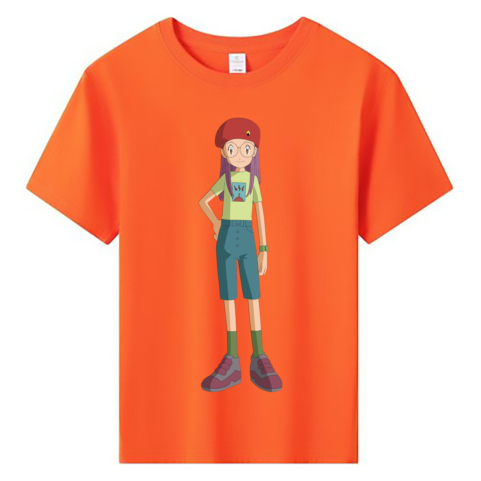 （画像用） Digimon デジタルモンスター/デジモン 綿100％キッズTシャツ（フロントプリント）