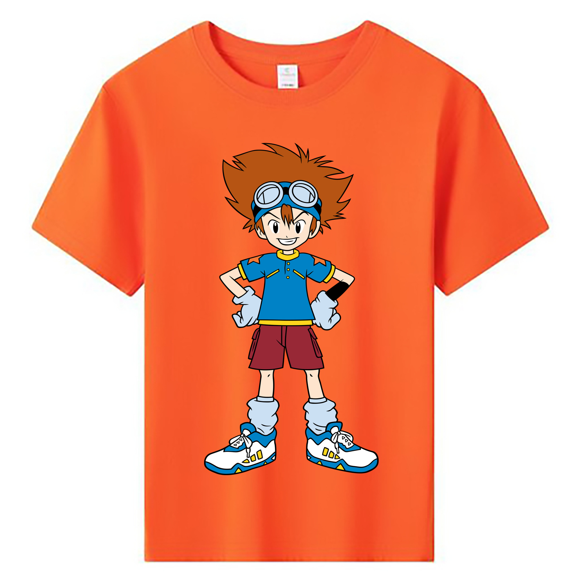 （画像用） Digimon デジタルモンスター/デジモン 綿100％キッズTシャツ（フロントプリント）