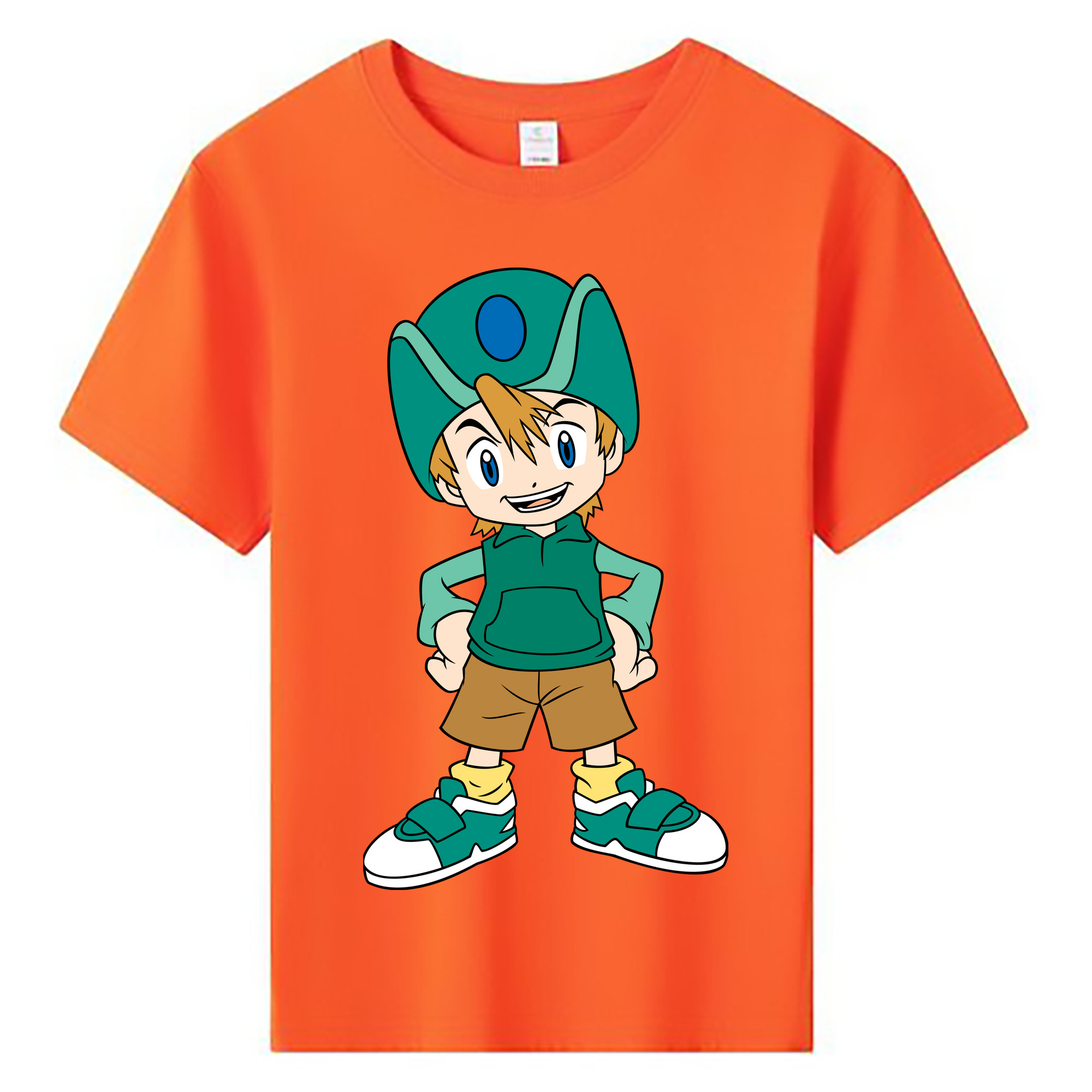 （画像用） Digimon デジタルモンスター/デジモン 綿100％キッズTシャツ（フロントプリント）