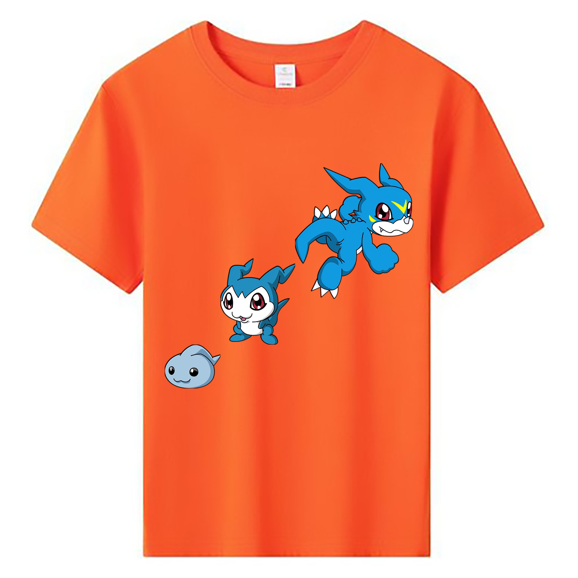 （画像用） Digimon デジタルモンスター/デジモン 綿100％キッズTシャツ（フロントプリント）