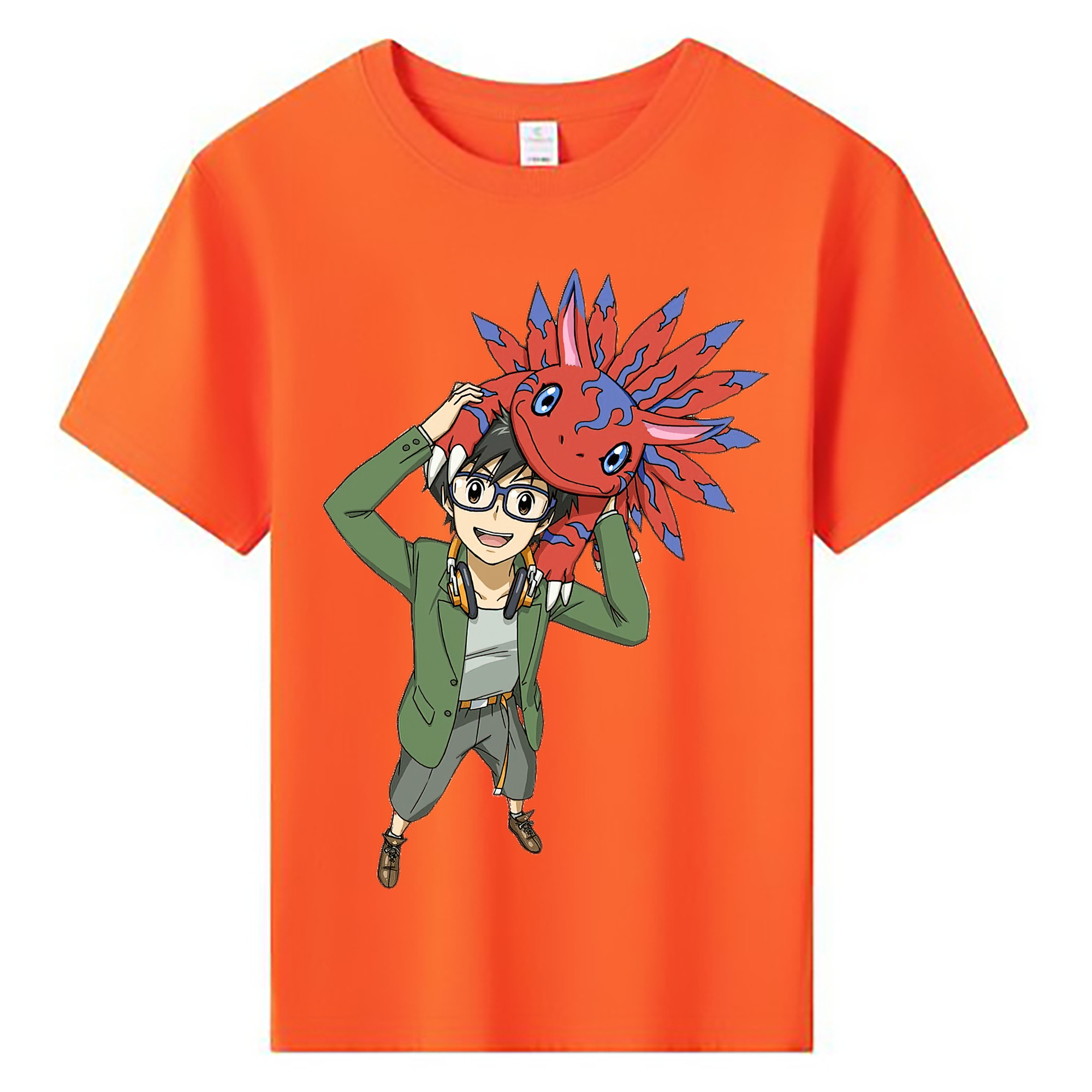 （画像用） Digimon デジタルモンスター/デジモン 綿100％キッズTシャツ（フロントプリント）