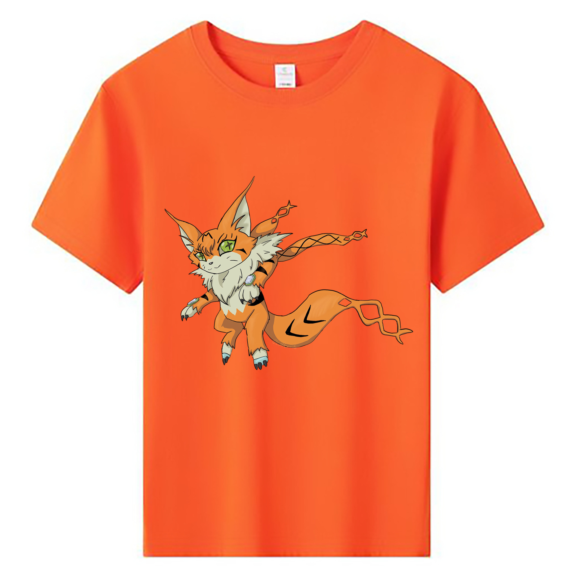 （画像用） Digimon デジタルモンスター/デジモン 綿100％キッズTシャツ（フロントプリント）