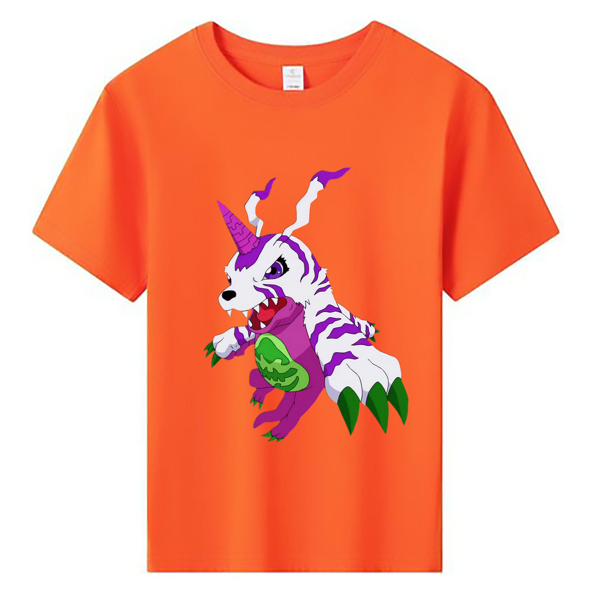 （画像用） Digimon デジタルモンスター/デジモン 綿100％キッズTシャツ（フロントプリント）