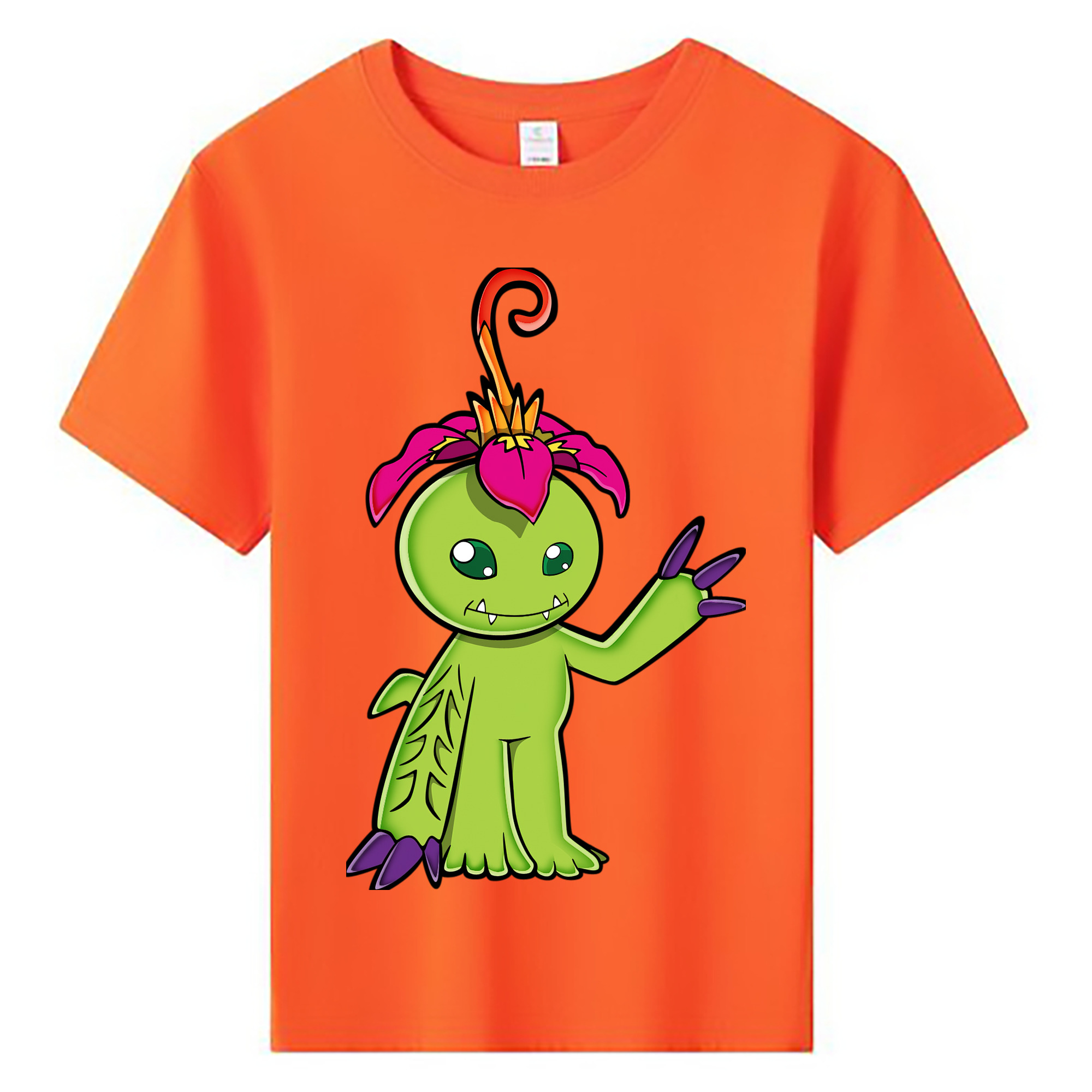 （画像用） Digimon デジタルモンスター/デジモン 綿100％キッズTシャツ（フロントプリント）