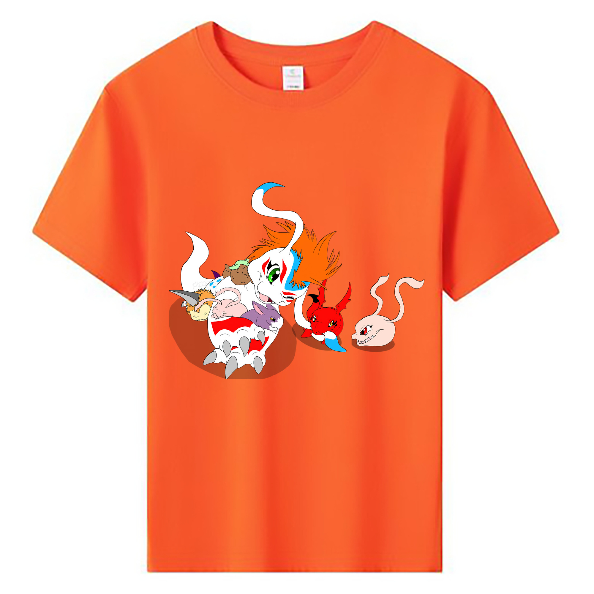 （画像用） Digimon デジタルモンスター/デジモン 綿100％キッズTシャツ（フロントプリント）
