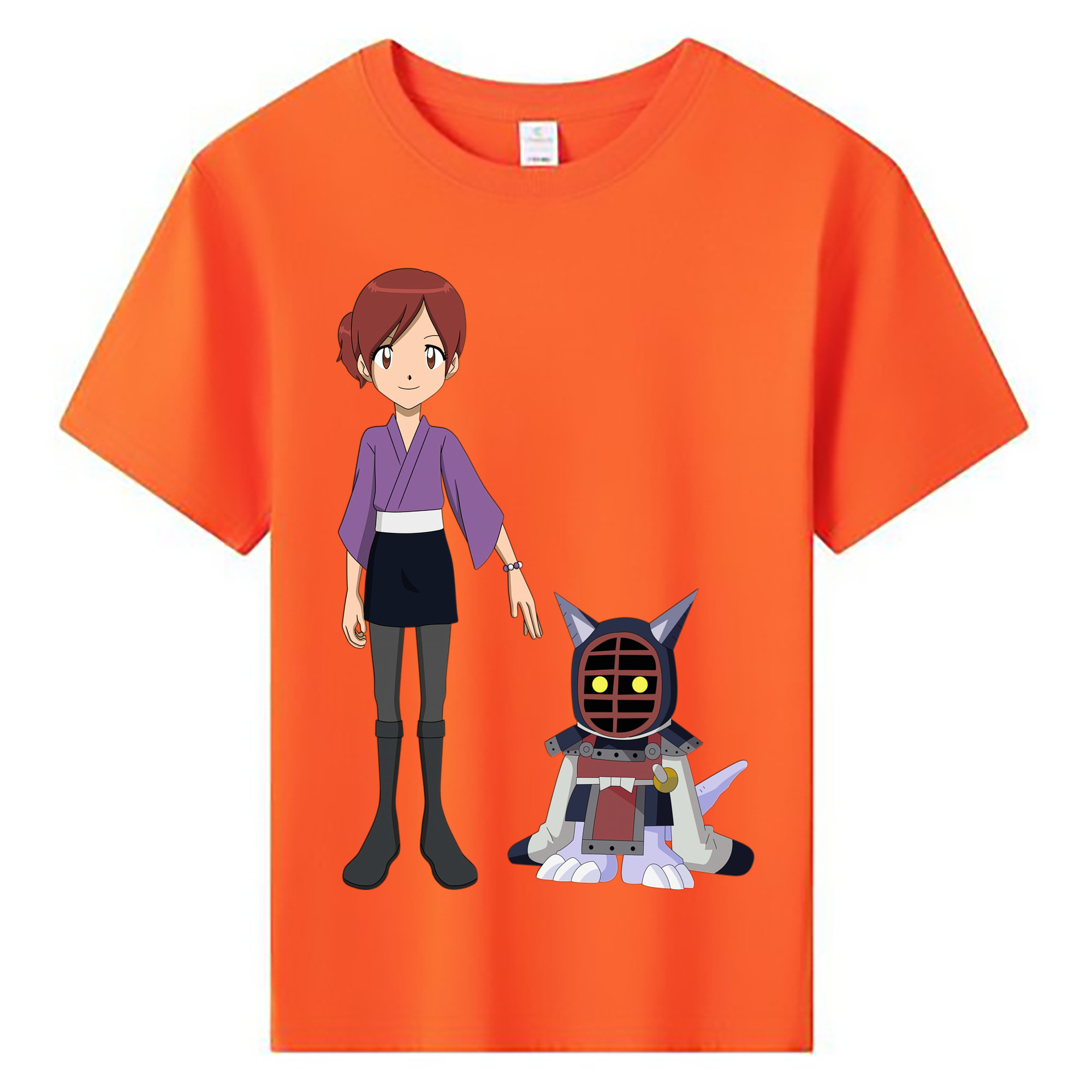 （画像用） Digimon デジタルモンスター/デジモン 綿100％キッズTシャツ（フロントプリント）