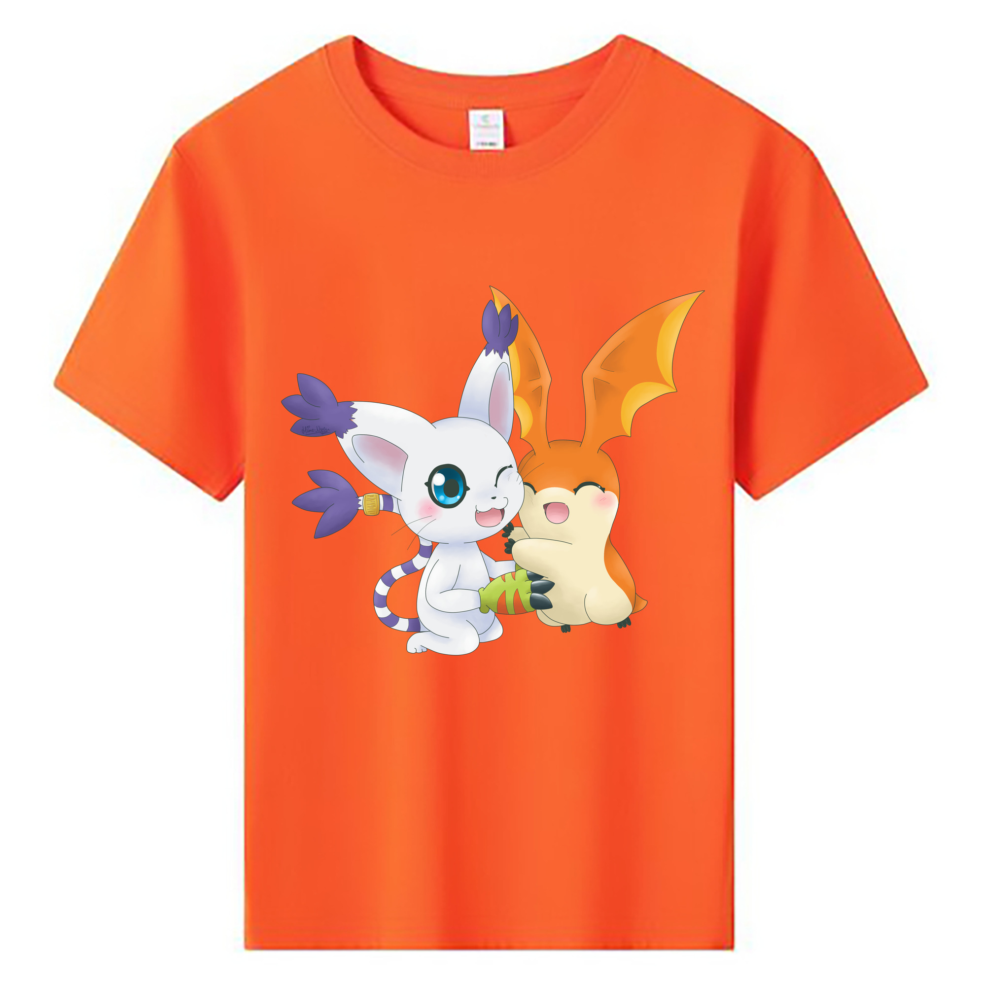 （画像用） Digimon デジタルモンスター/デジモン 綿100％キッズTシャツ（フロントプリント）