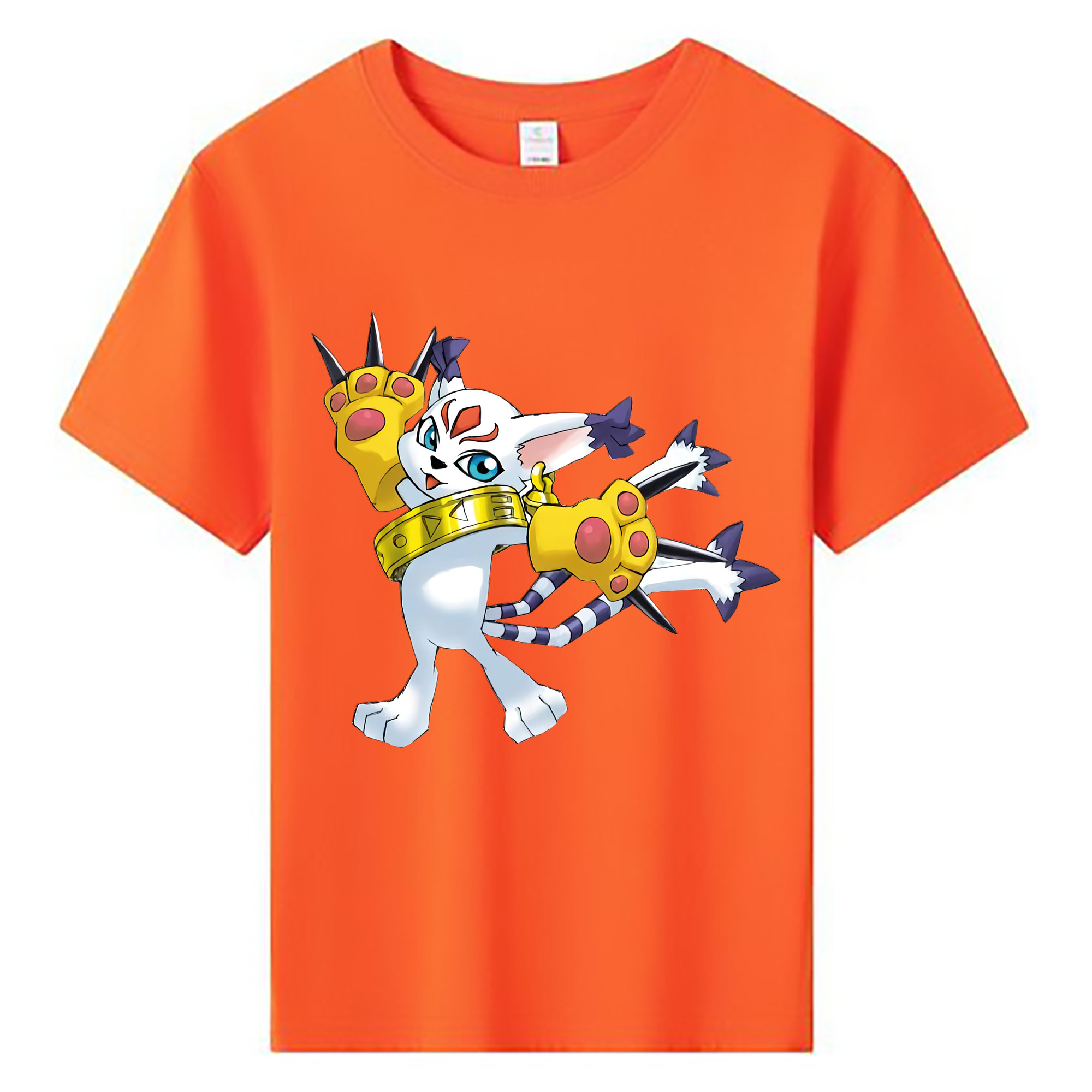 （画像用） Digimon デジタルモンスター/デジモン 綿100％キッズTシャツ（フロントプリント）