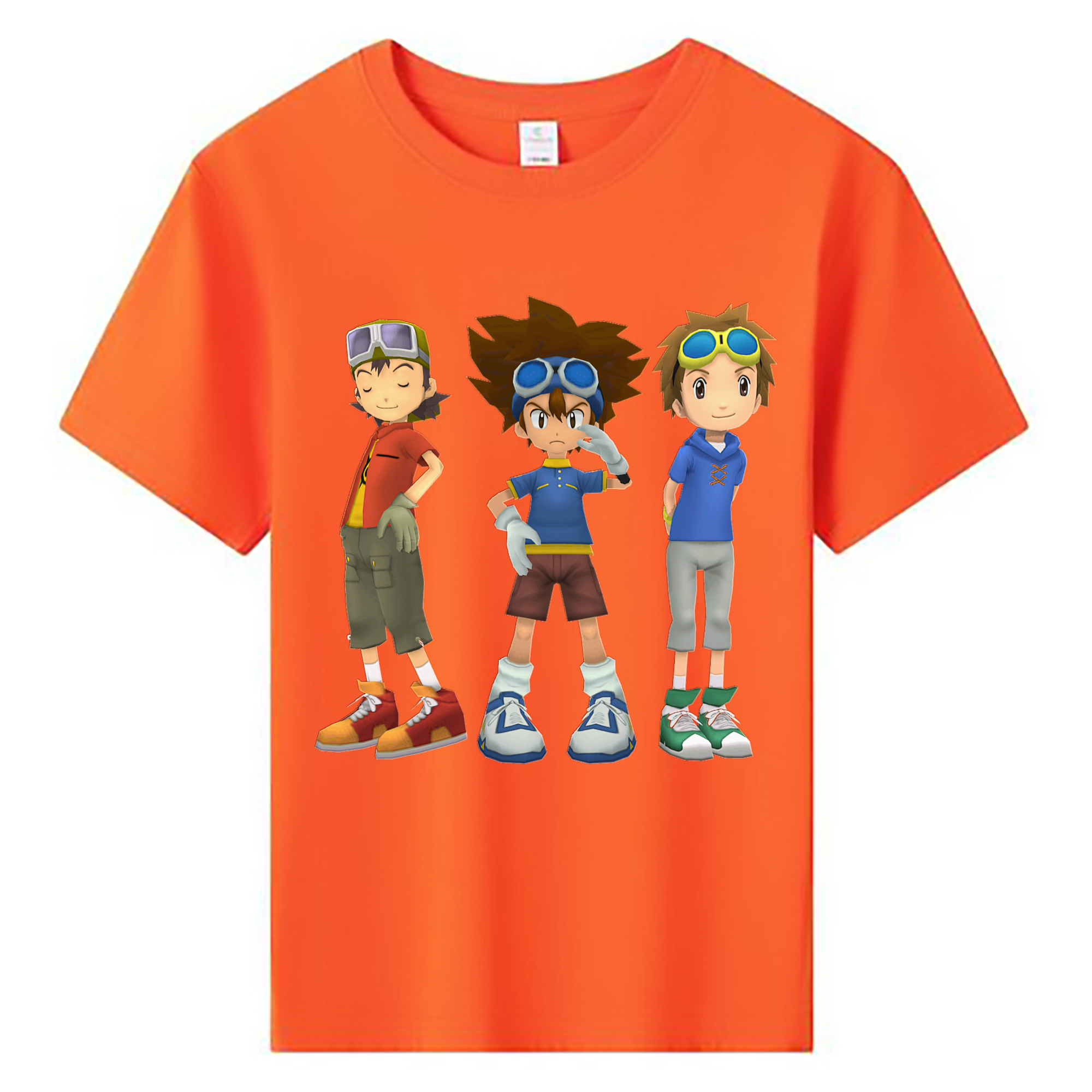 （画像用） Digimon デジタルモンスター/デジモン 綿100％キッズTシャツ（フロントプリント）
