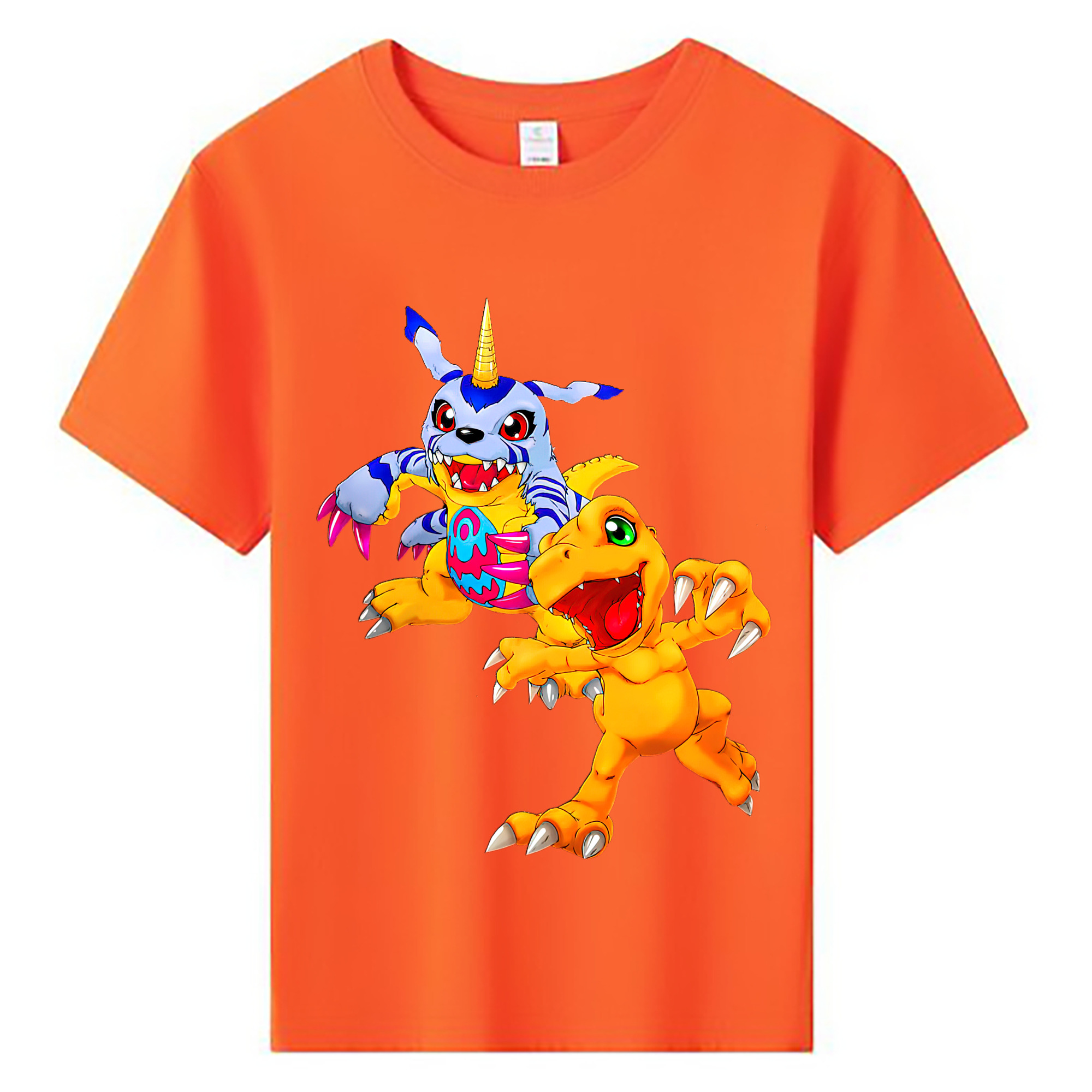 （画像用） Digimon デジタルモンスター/デジモン 綿100％キッズTシャツ（フロントプリント）