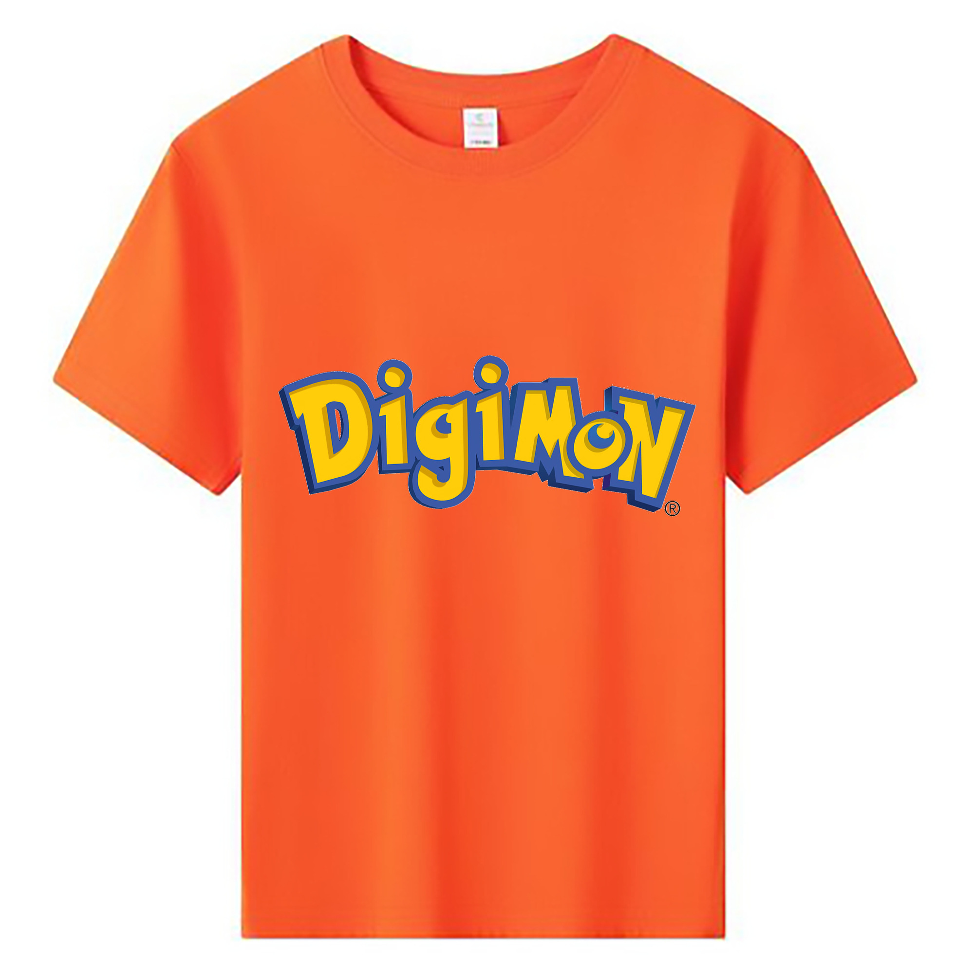 （画像用） Digimon デジタルモンスター/デジモン 綿100％キッズTシャツ（フロントプリント）