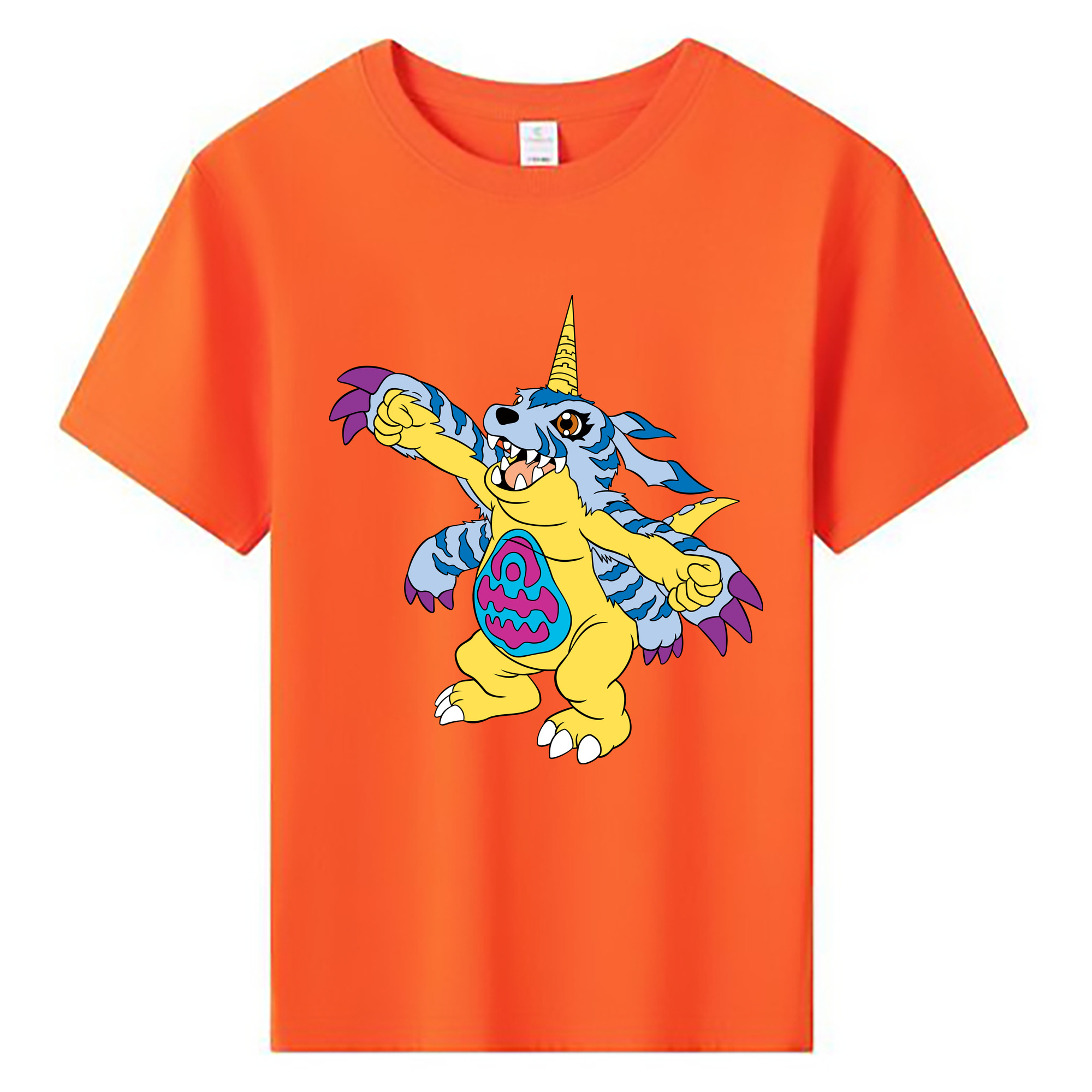 （画像用） Digimon デジタルモンスター/デジモン 綿100％キッズTシャツ（フロントプリント）