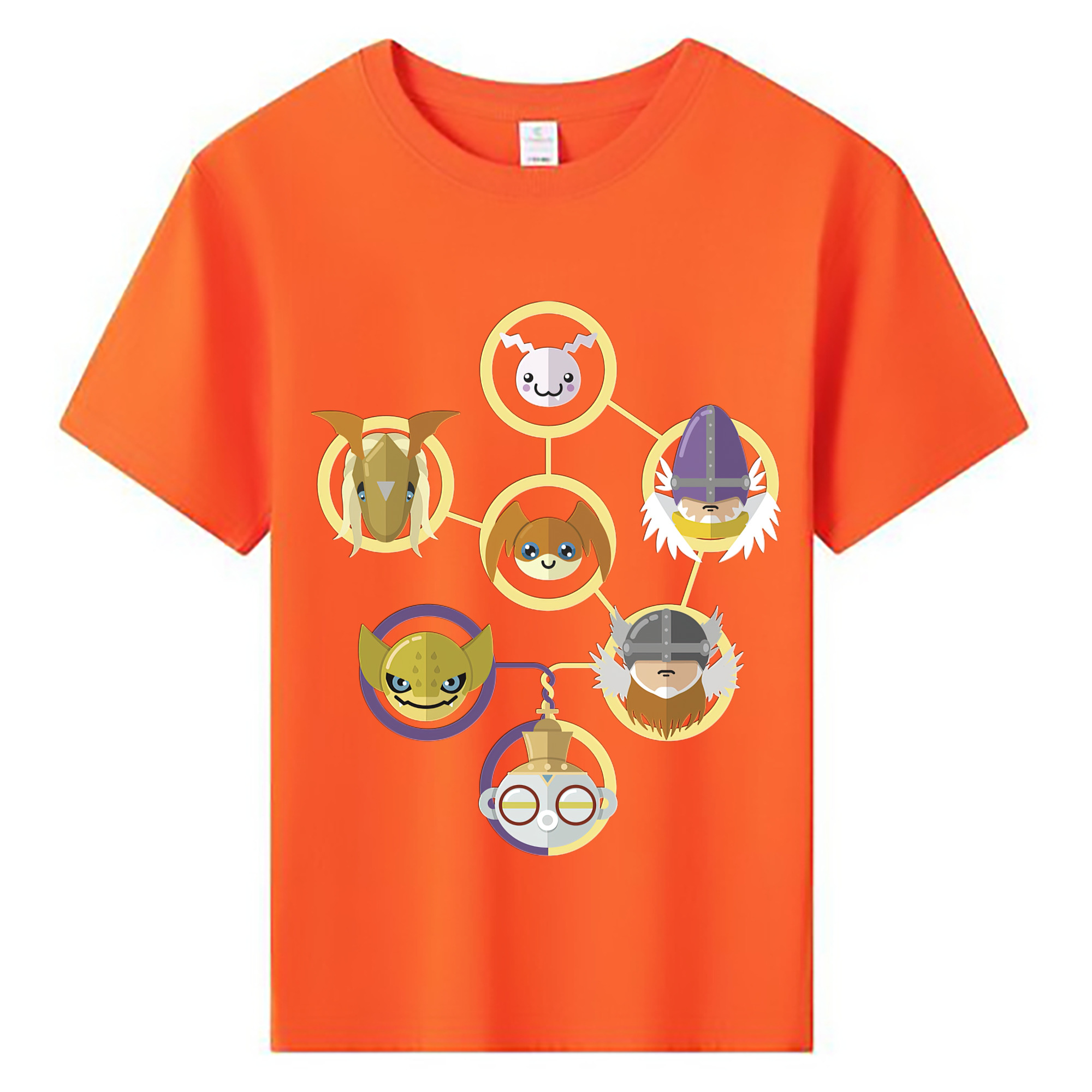 （画像用） Digimon デジタルモンスター/デジモン 綿100％キッズTシャツ（フロントプリント）