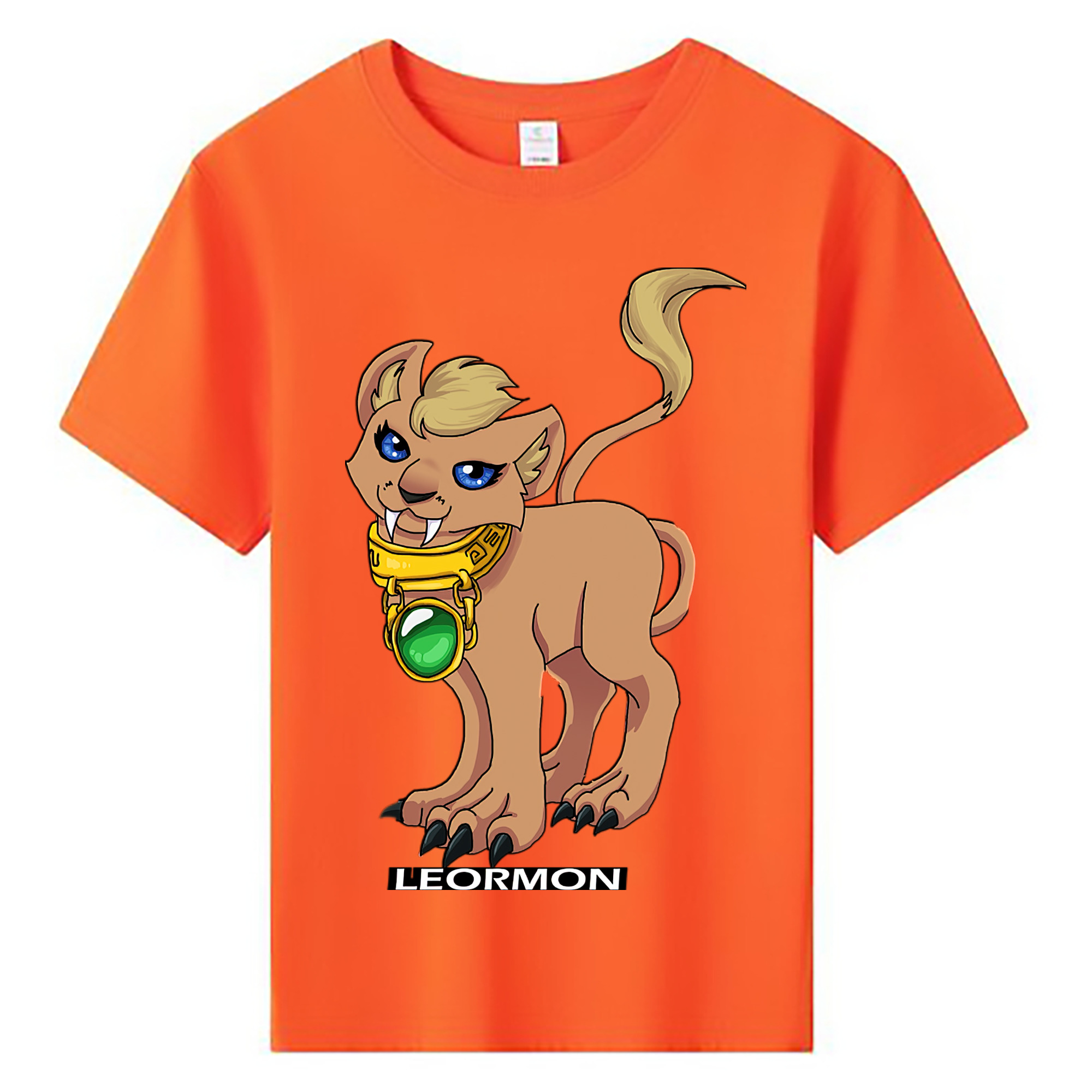 （画像用） Digimon デジタルモンスター/デジモン 綿100％キッズTシャツ（フロントプリント）