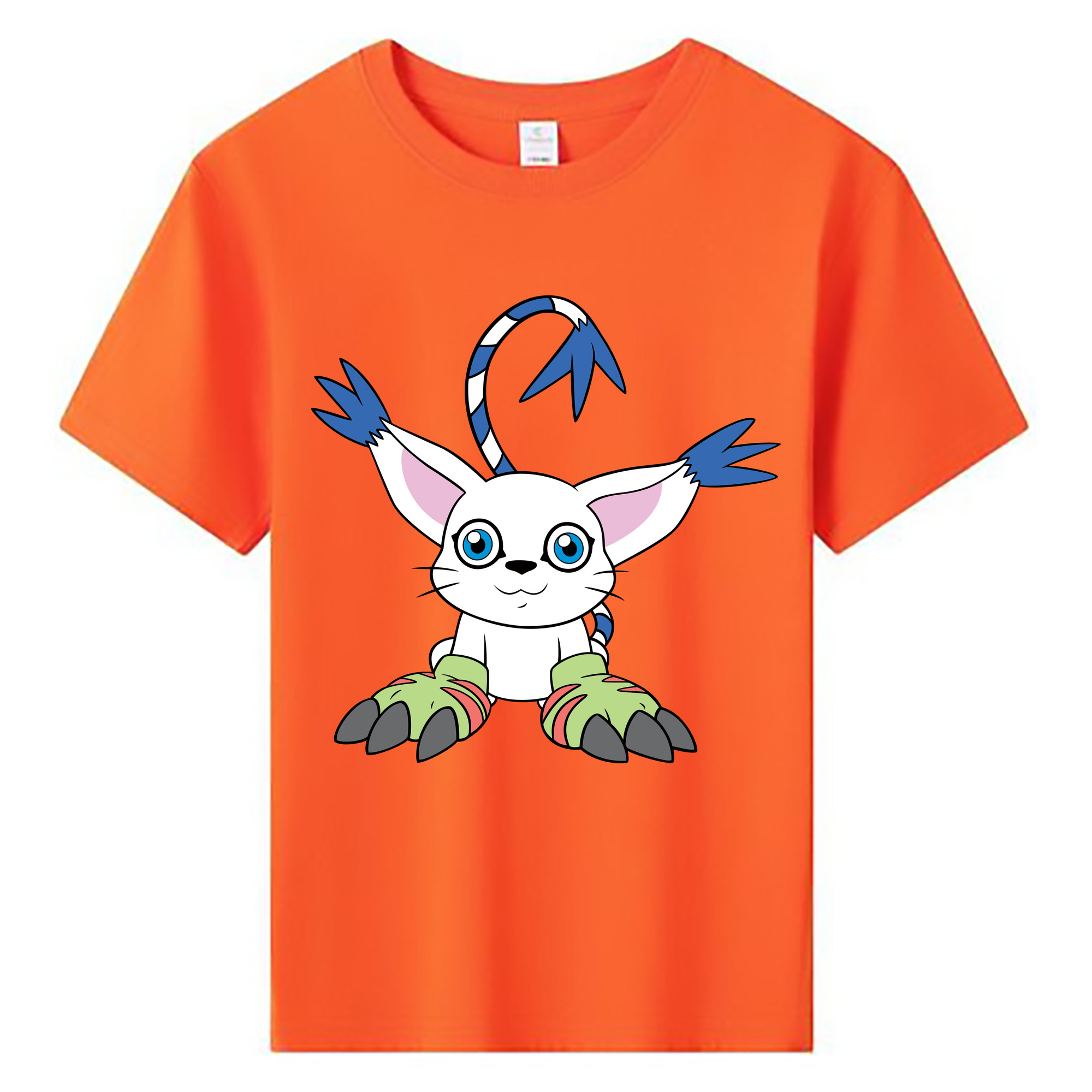 （画像用） Digimon デジタルモンスター/デジモン 綿100％キッズTシャツ（フロントプリント）