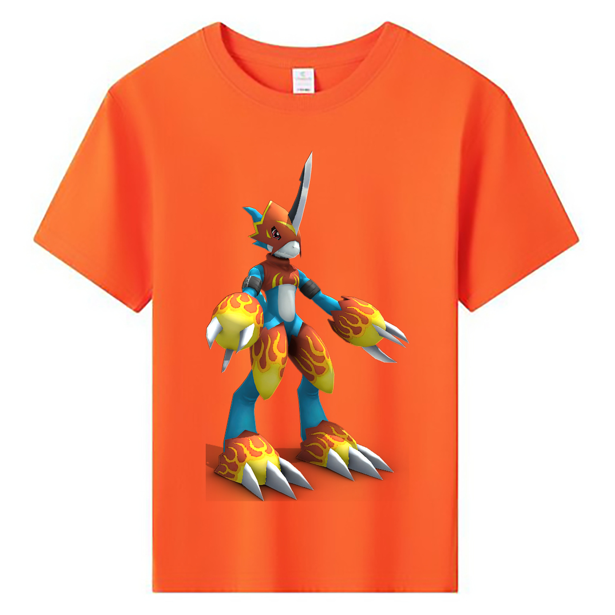 （画像用） Digimon デジタルモンスター/デジモン 綿100％キッズTシャツ（フロントプリント）